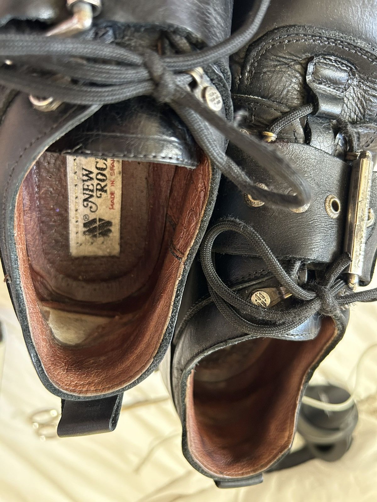 New Rock rare deadstock New Rocks with metal buckle and tire soles Size US 7 / EU 40 - 6 Thumbnail