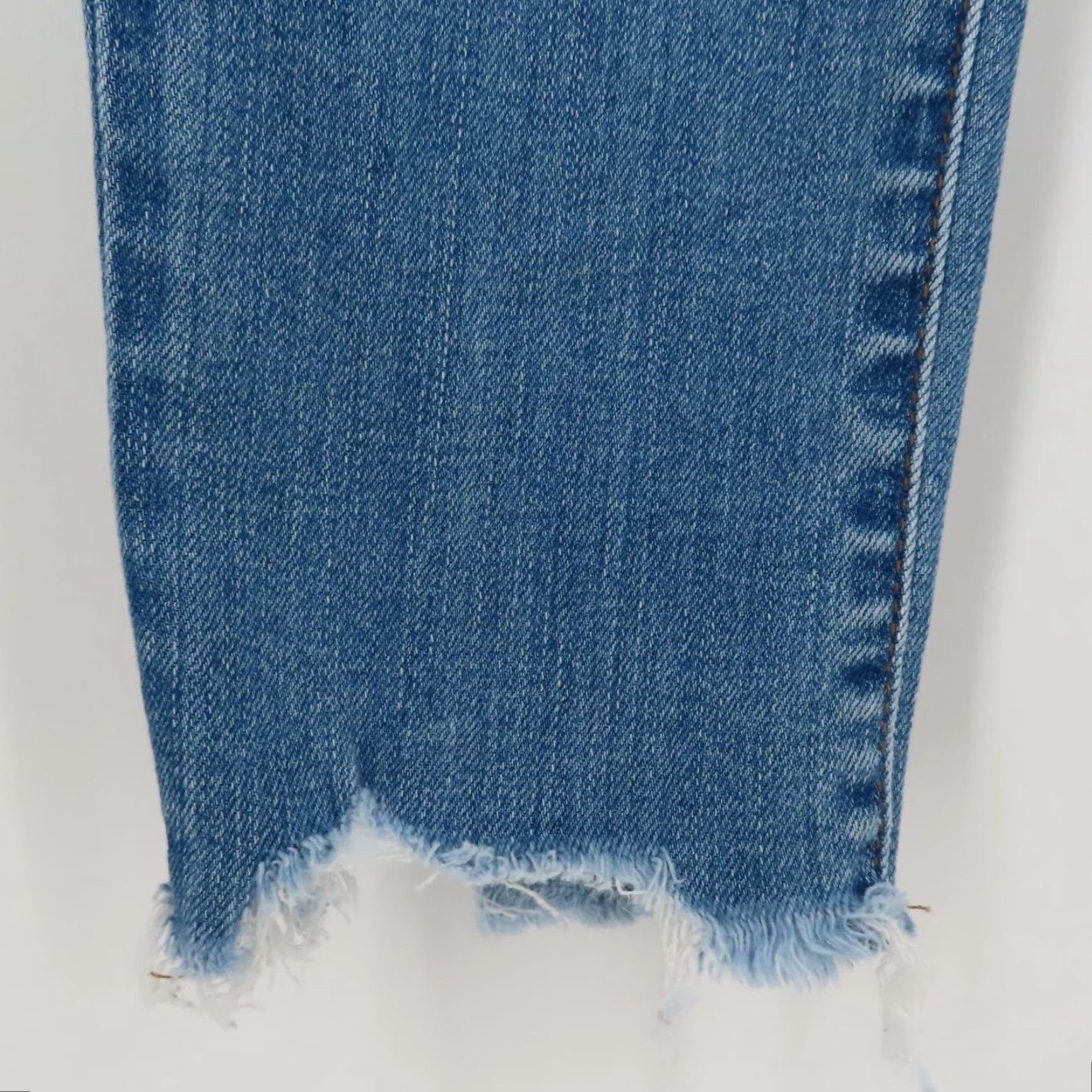 Madewell Madewell Jeans Womens 27 9in High Rise Distressed Raw Hem Denim Blue 5-Pocket Regular Inseam 9 in Size 27" / US 4 / IT 40 - 4 Thumbnail