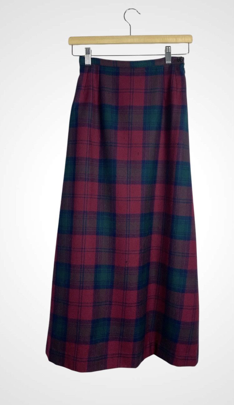 Issey Miyake Rare Vintage I.S Sunao Kuwahara Wool Chekered Skirt Size 25" / US 0 / IT 36 - 4 Thumbnail