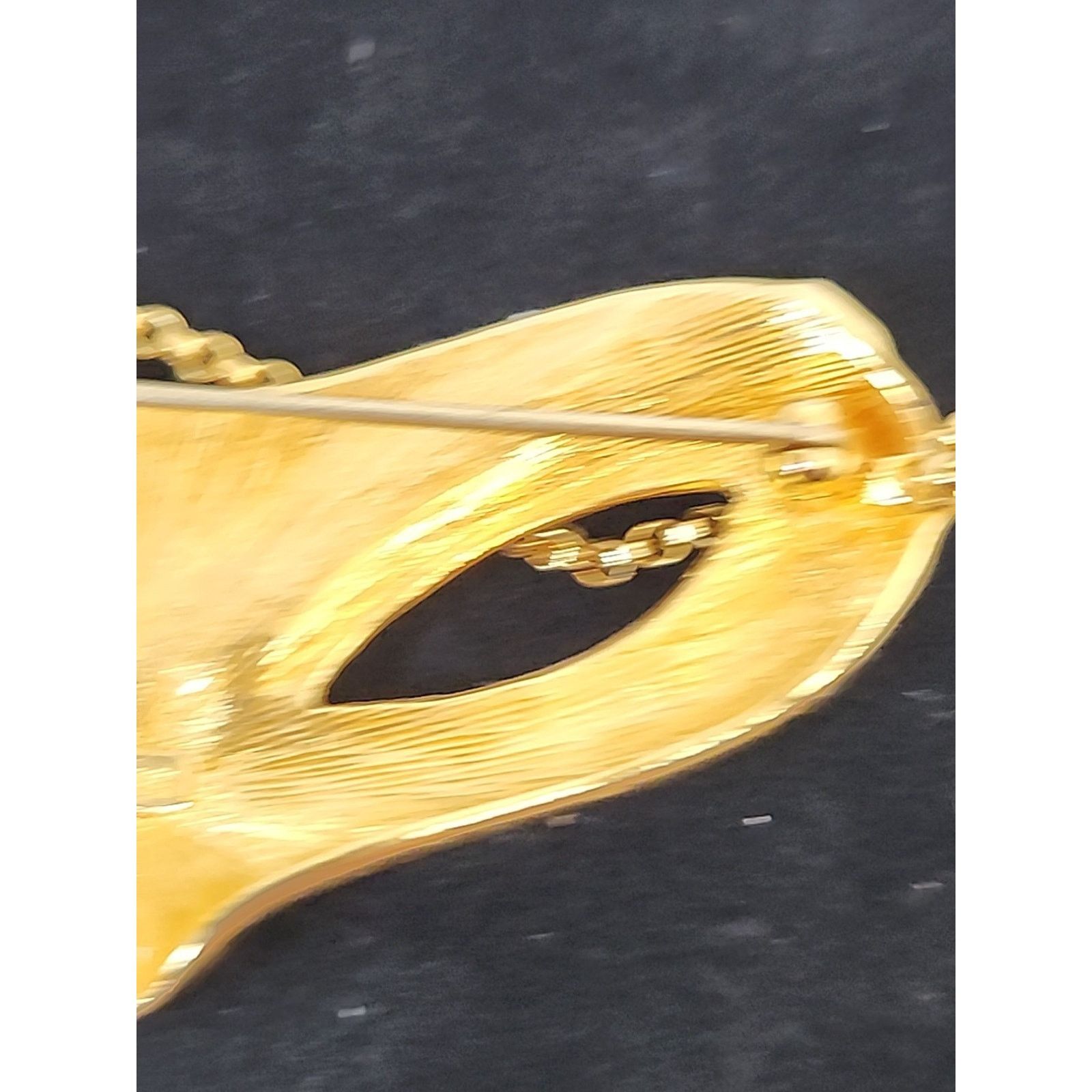 Monet Vintage Signed Monet Gold Tone Rhinestone Mask Pin Brooch Size ONE SIZE - 8 Thumbnail