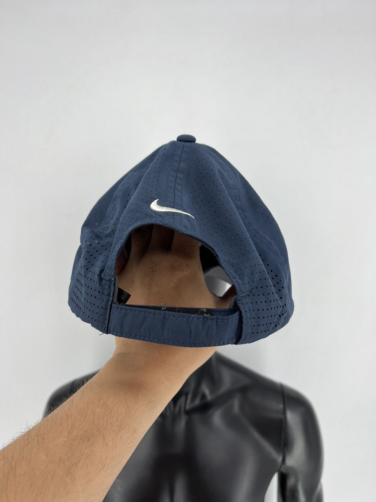 Nike × Vintage !Rare! Vintage 90s Nike Danella Steetwear Big Logo Faded Hat Size ONE SIZE - 5 Thumbnail