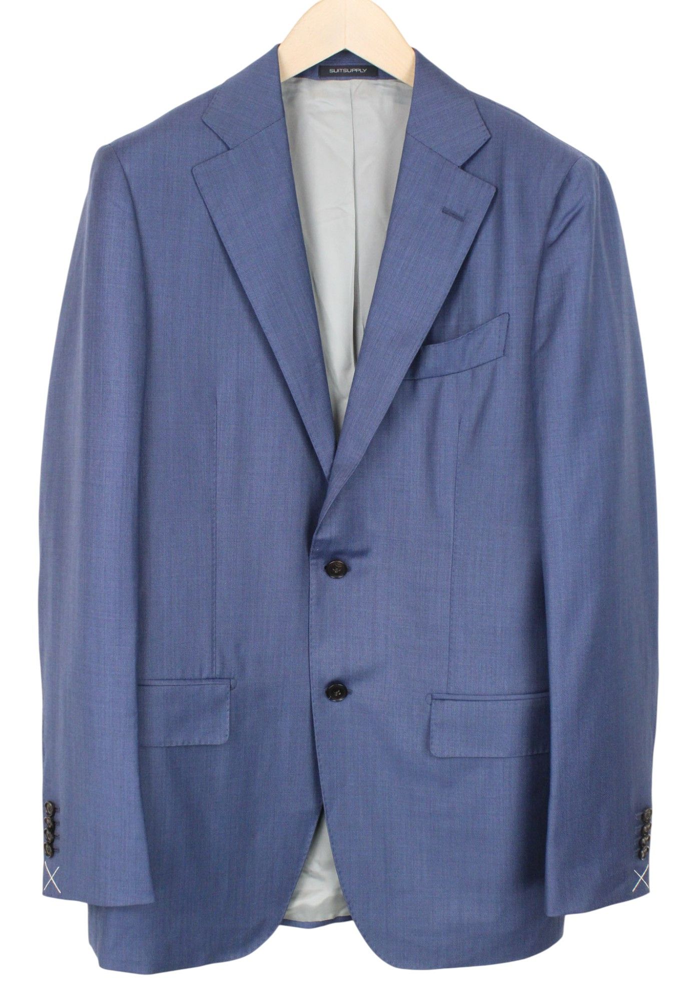 Suitsupply LAZIO LA SPALLA UK40L Blue Wool S150 3 Piece Suit 67928 Size 40L - 2 Thumbnail
