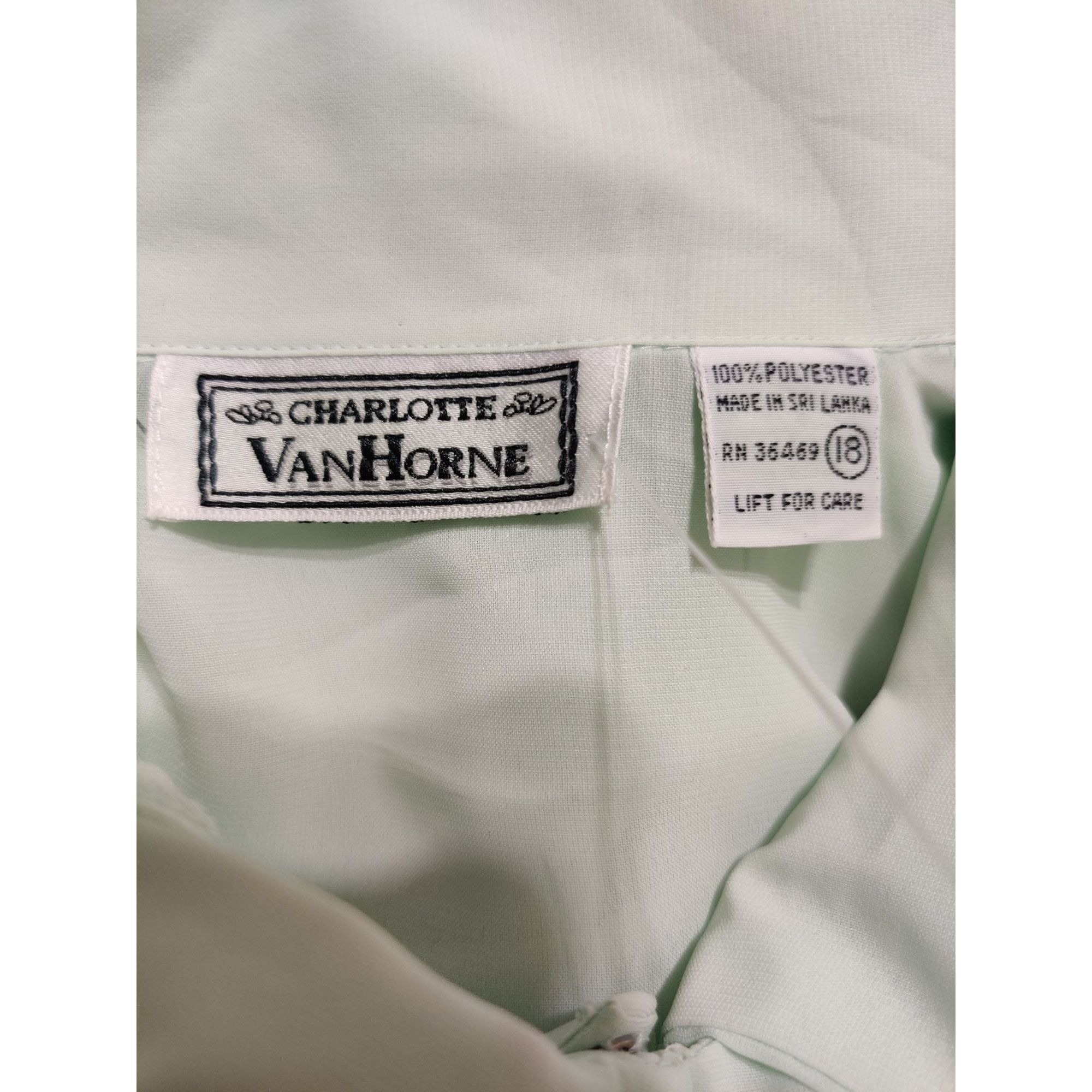 Vintage Vintage Plus Size 18 Mint Green Blouse Double Breasted Butto Size XXL / US 16-18 / IT 52-54 - 5 Thumbnail