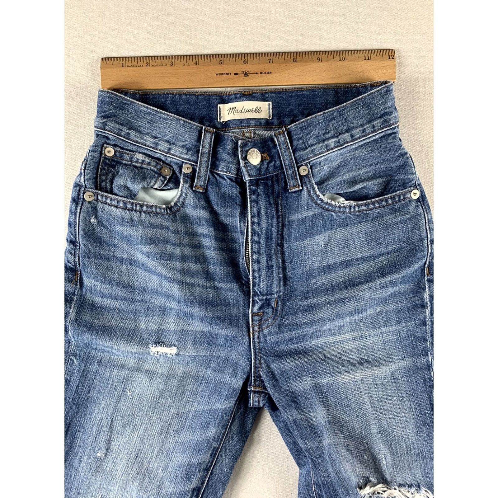 Madewell MADEWELL RIGID SKINNY JEANS WOMENS SIZE 23 BLUE 25X29 Size 40" / US 18 - 4 Thumbnail