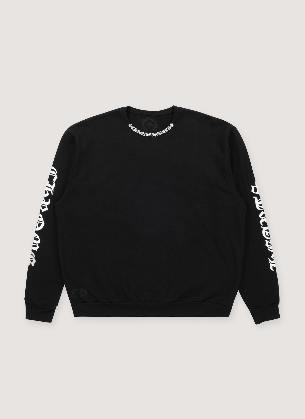 Chrome Hearts Neck Logo Crewneck Black Size US L / EU 52-54 / 3 - 1 Thumbnail