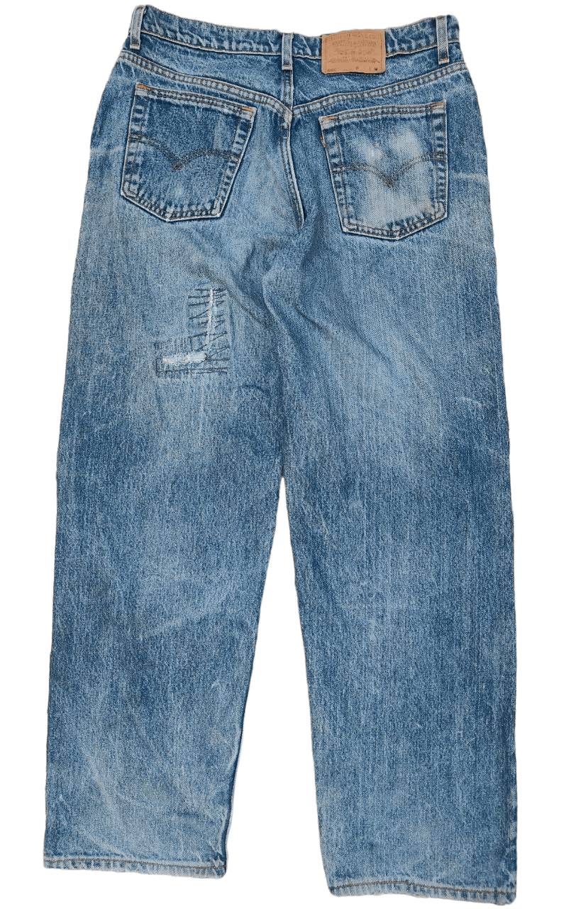 Levi's 90s Vintage Levis 566 Worn Baggy Denim Size US 34 / EU 50 - 3 Thumbnail