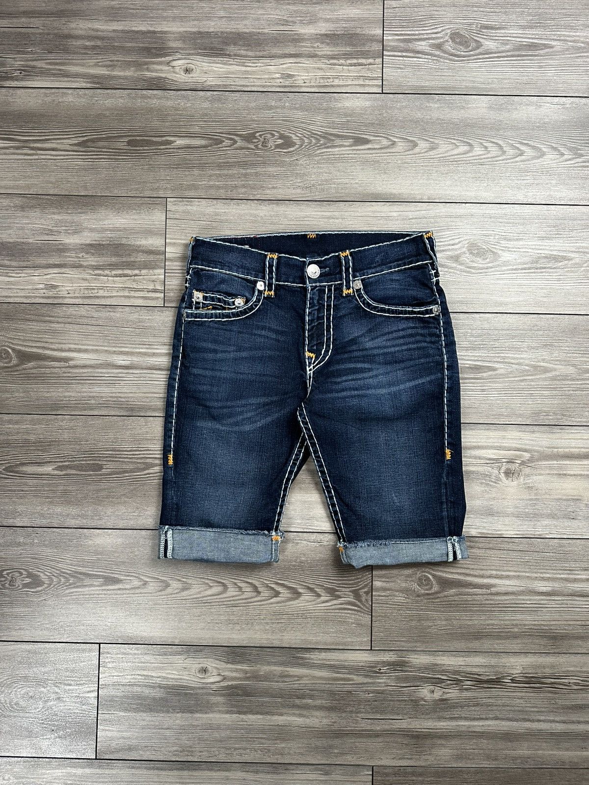 True Religion × Vintage Y2K True Religion Cut Off Denim Shorts Size US 33 - 2 Thumbnail