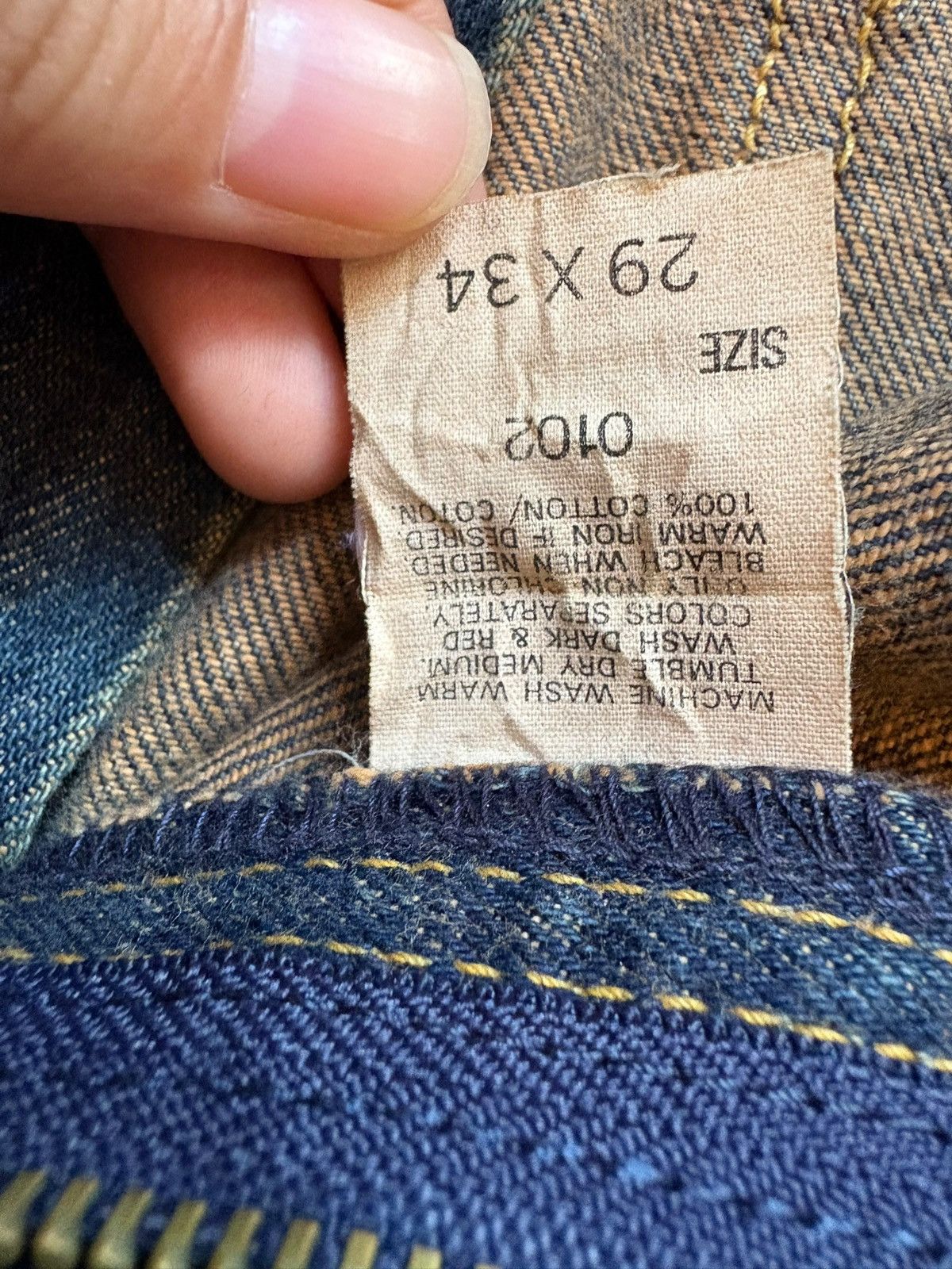 Lee Vintage Japanese Lee Sanforized Mud Wash Distress Flare Jean Size US 29 - 10 Thumbnail