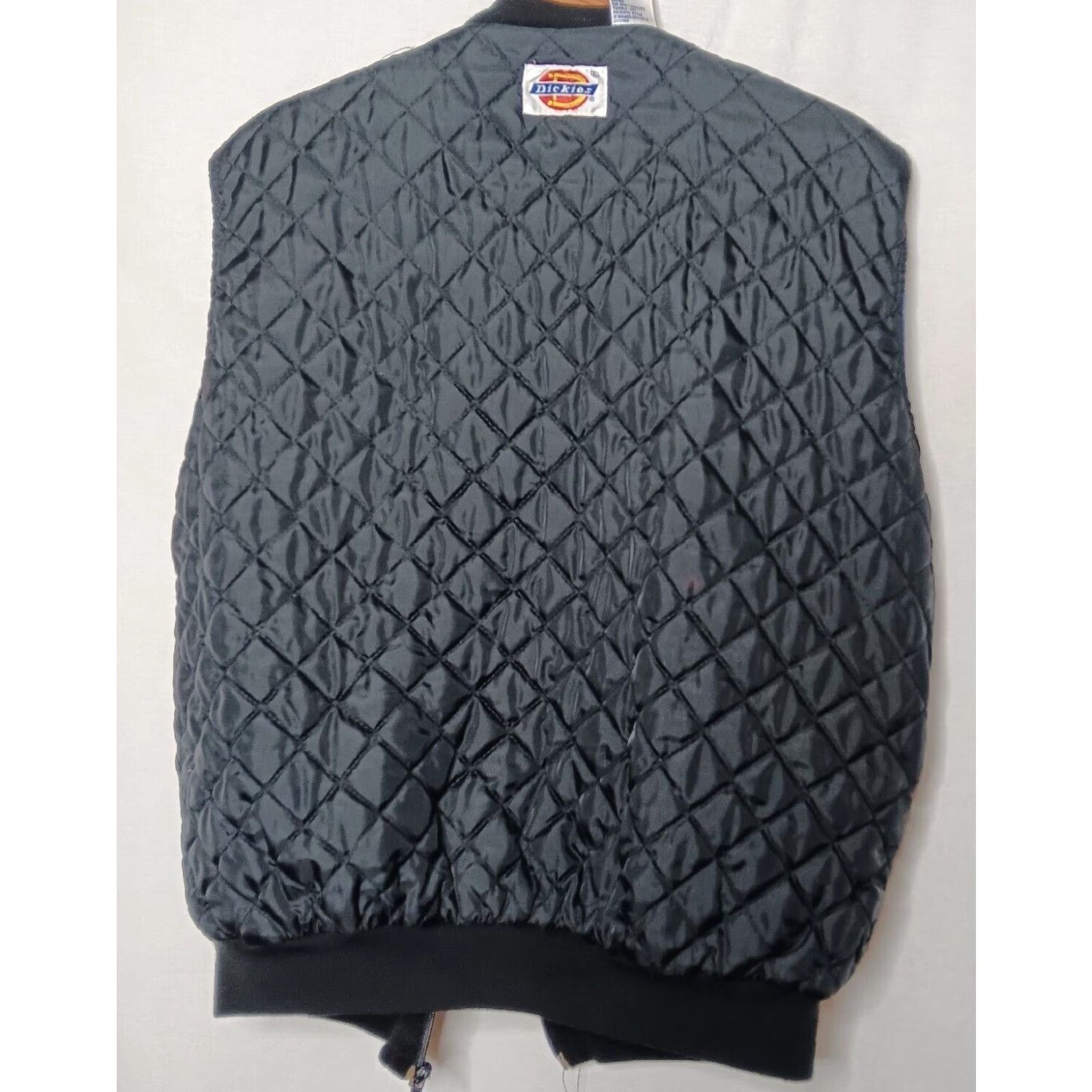 Vintage VINTAGE Dickies Vest LargeBlue Buffalo Plaid Flannel Quilted Workwear Woolrich Insulated Lined Quilted Men Black/Blue Tailored Regular Short Zip Colla Size US L / EU 52-54 / 3 - 3 Thumbnail