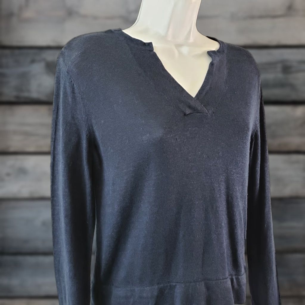 Club Monaco Club Monaco Womens Top Blouse Size S Small Blue Long Sleeve V-Neck Mens Womens Size S / US 4 / IT 40 - 1 Thumbnail
