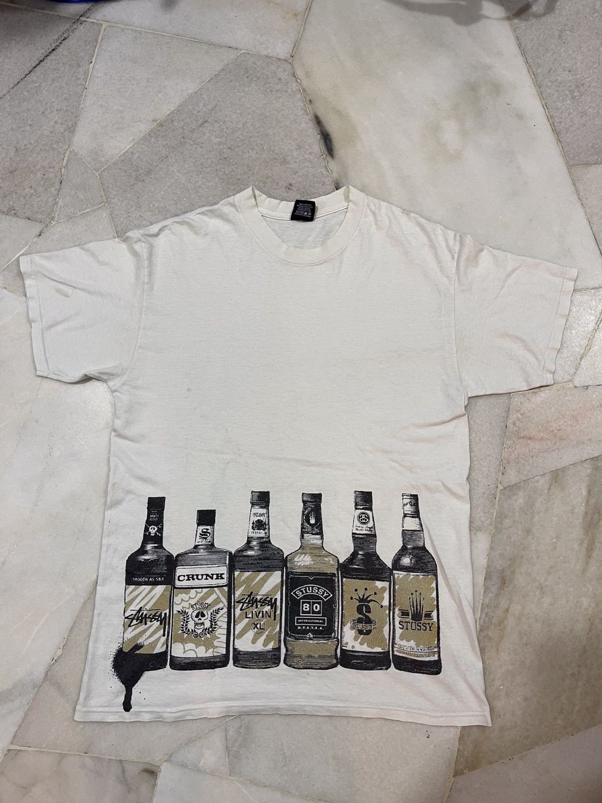 Stussy Vintage Stussy Bottle Print Tee Size US M / EU 48-50 / 2 - 1 Thumbnail