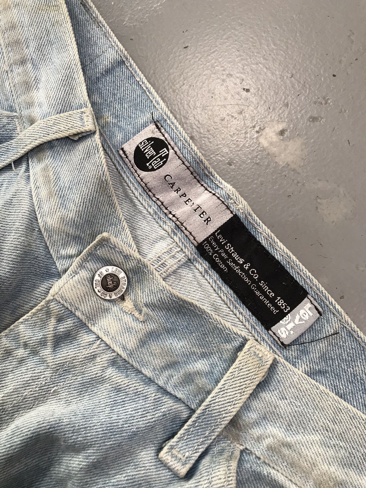 Levi's × Vintage Vintage Levi’s silver tab Sun fade carpenter denim Size US 34 / EU 50 - 5 Thumbnail