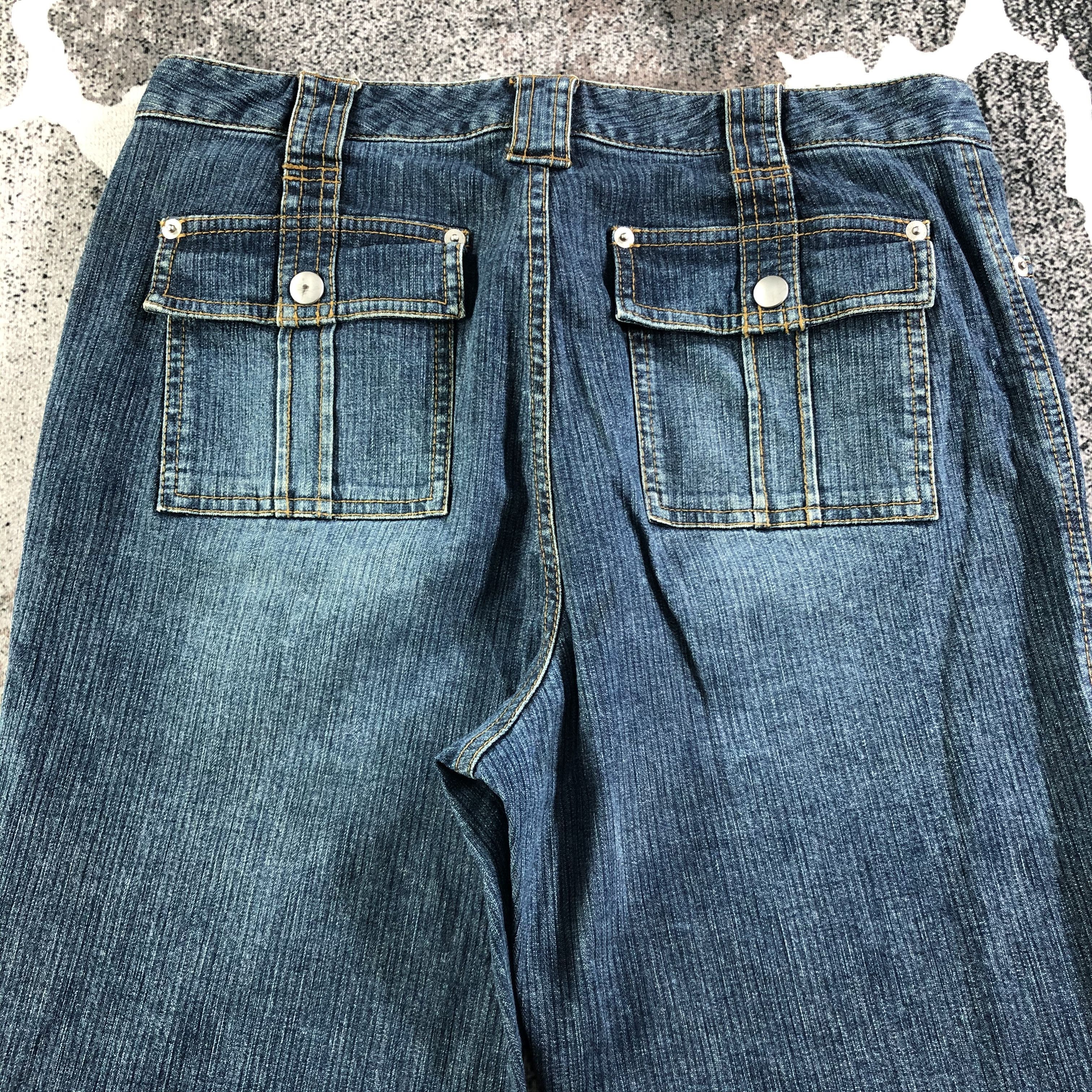Japanese Brand Trans Work Blue Flared Jeans KJ1997 Size US 31 - 4 Thumbnail