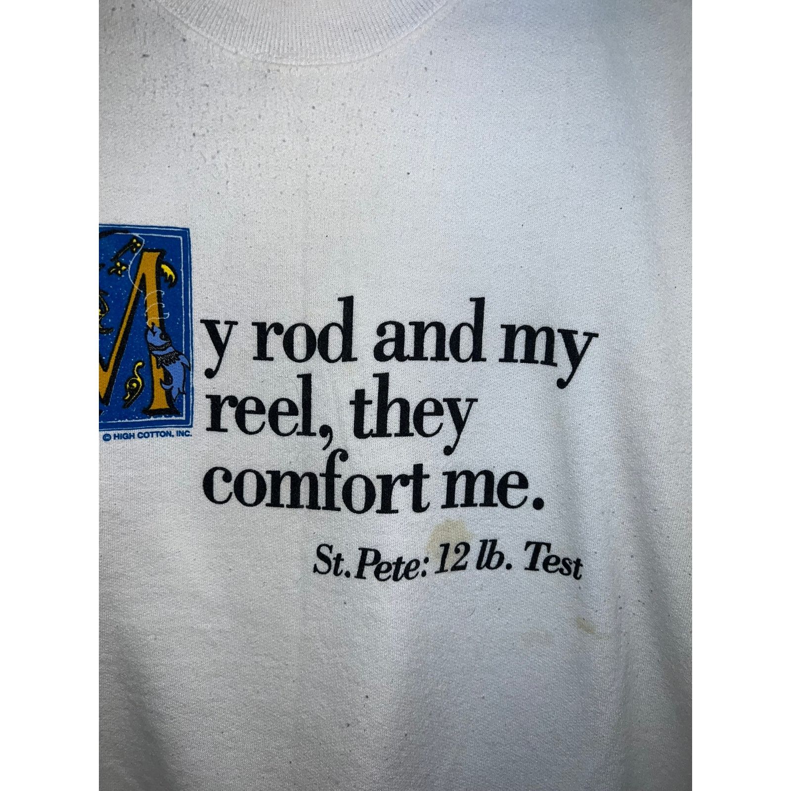 Vintage Vintage Fishing Sweatshirt St Pete Jesus Crewneck Stained XL Size US XL / EU 56 / 4 - 3 Thumbnail