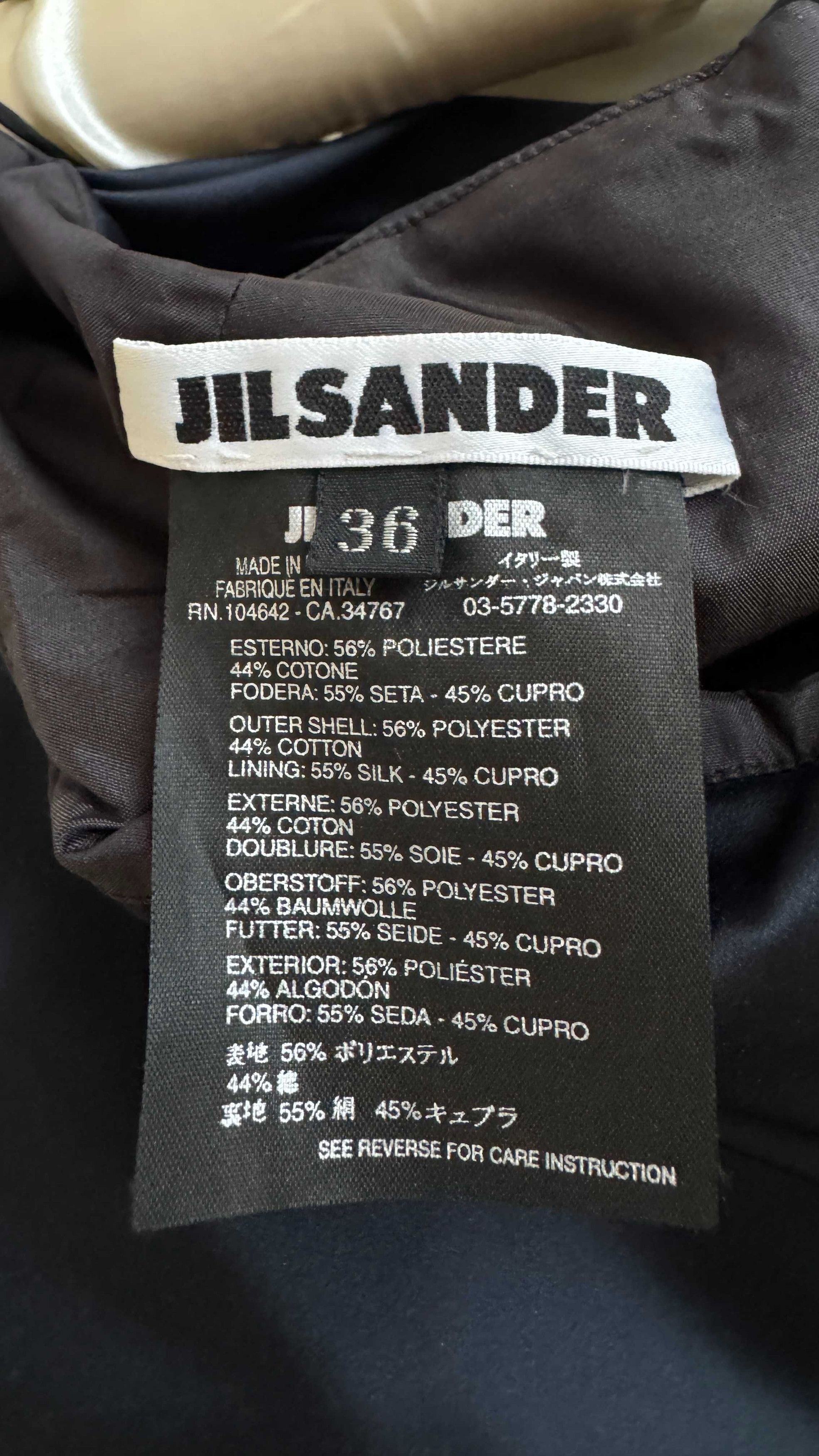Jil Sander Vintage Jil Sander Silk Navy Skirt Size 26" / US 2 / IT 38 - 3 Thumbnail