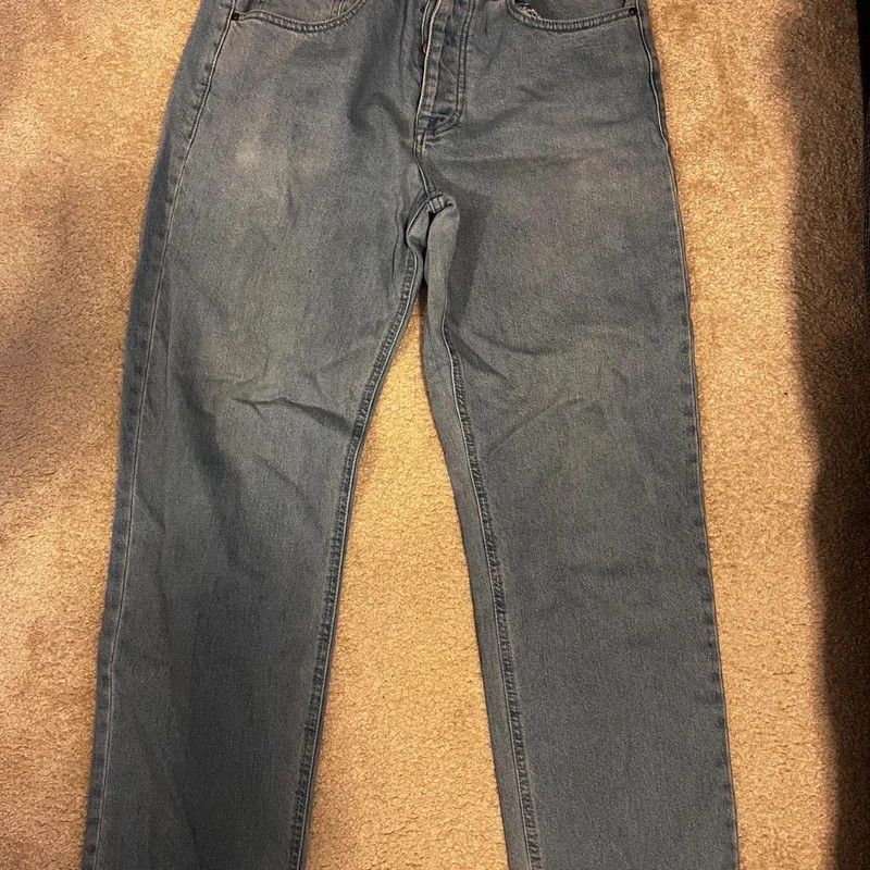 Asos ASOS straight leg jeans in light stone wash Size US 33 - 1 Thumbnail