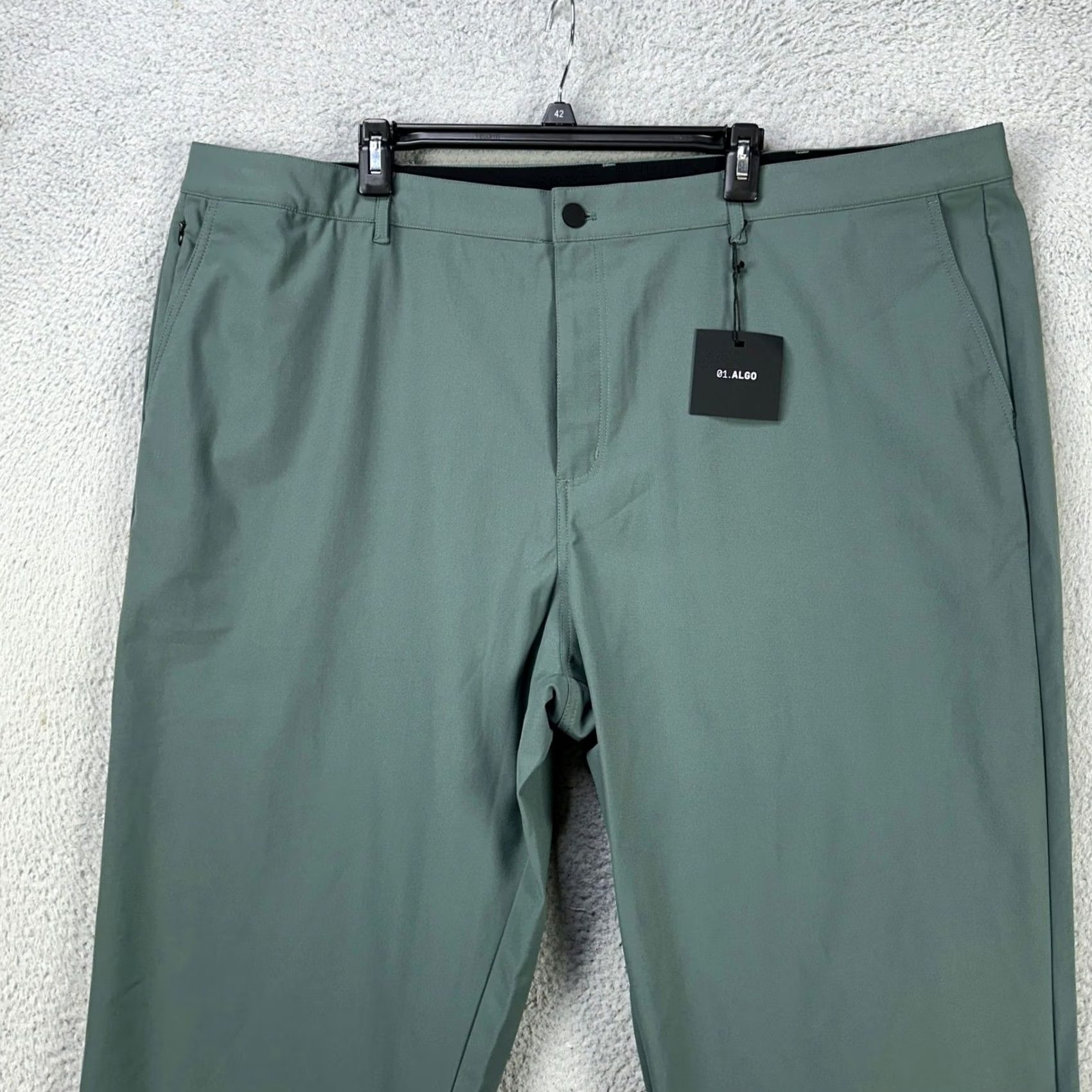 Vintage 01.Algo Mens Chino Golf Pants - Big & Tall - Green 42 Size US 42 / EU 58 - 3 Thumbnail