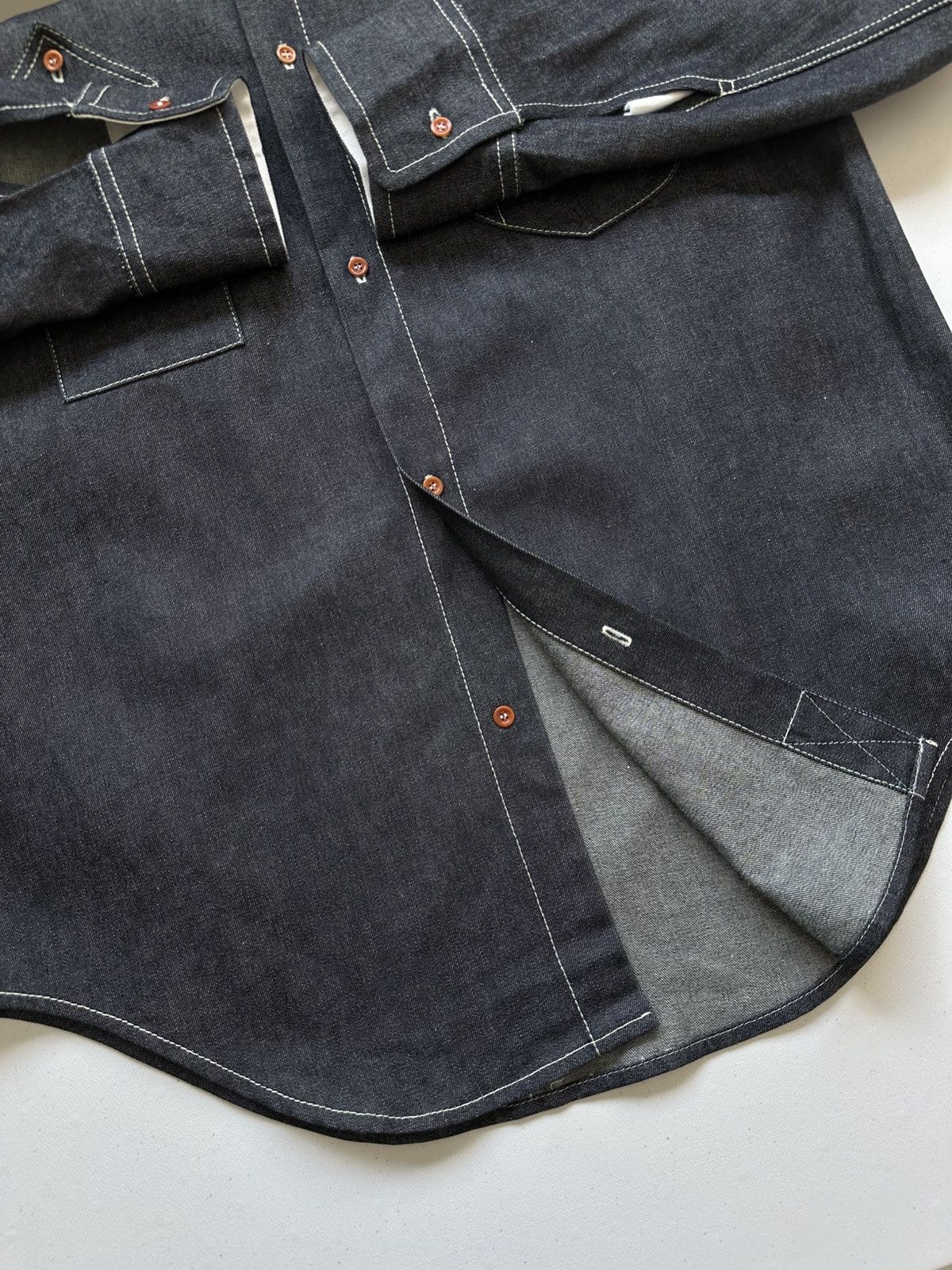 Nigel Cabourn Arn Mercantile Nigel Cabourn Denim Shirt Button Up Size US L / EU 52-54 / 3 - 9 Thumbnail