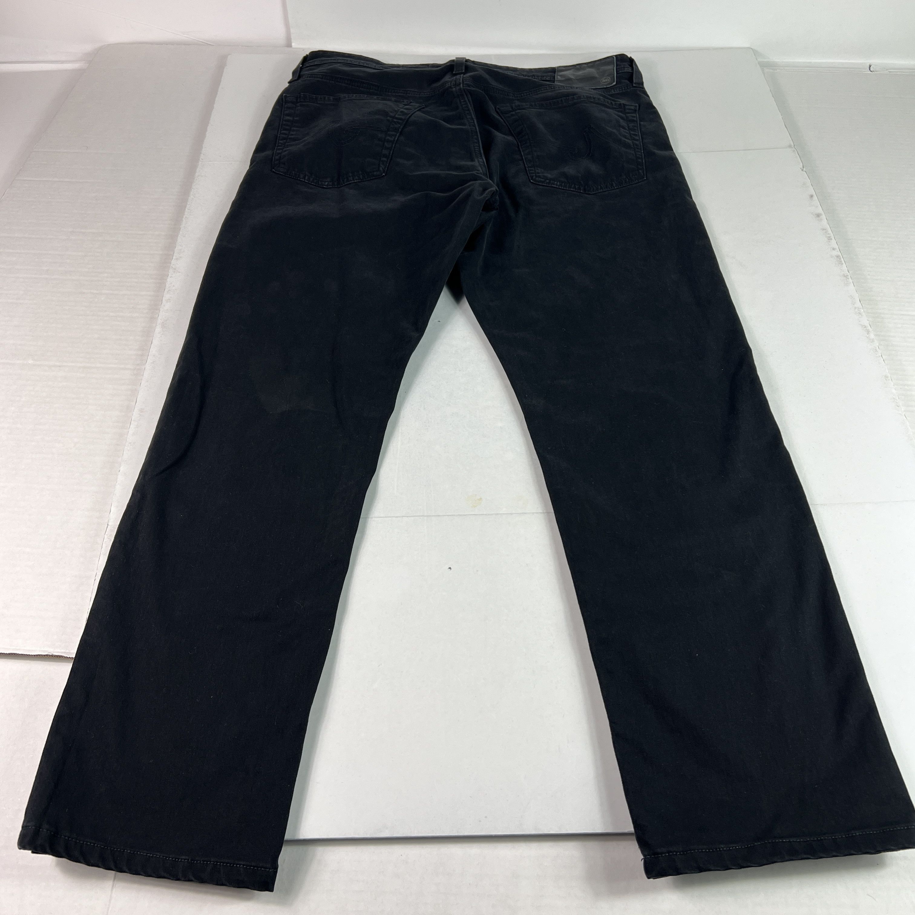 AG Adriano Goldschmied Adriano Goldschmied Everett Slim Straight Black Chinos Size US 35 - 11 Thumbnail