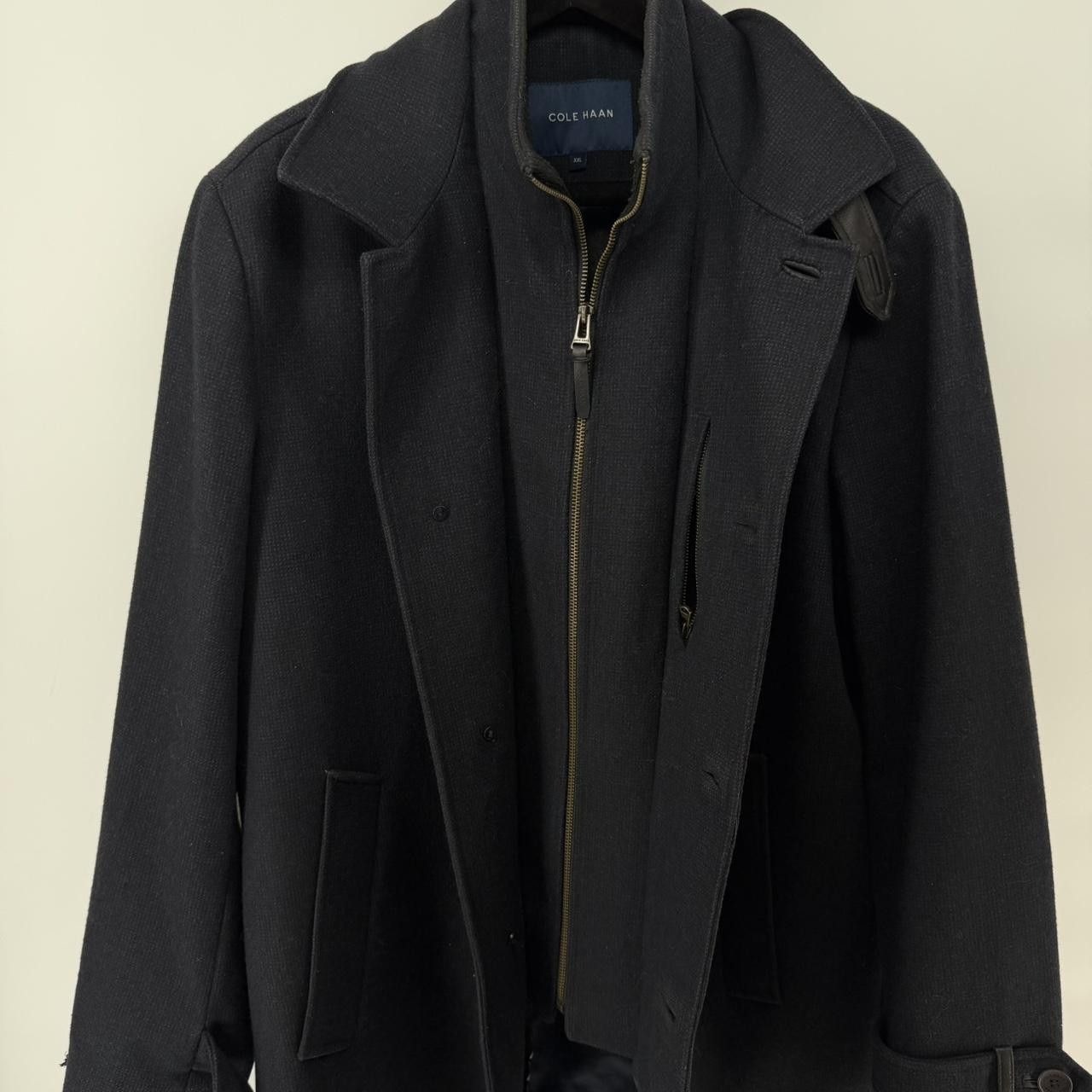 Cole Haan Cole Haan Men's Size XXL Classic Collared Wool-Blend Navy Size US XXL / EU 58 / 5 - 6 Thumbnail