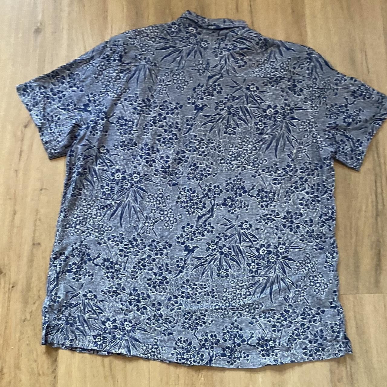 Other Blue floral Hawaiian Linen shirt #HawaiianShirt Vintage y2k Size US XL / EU 56 / 4 - 2 Thumbnail