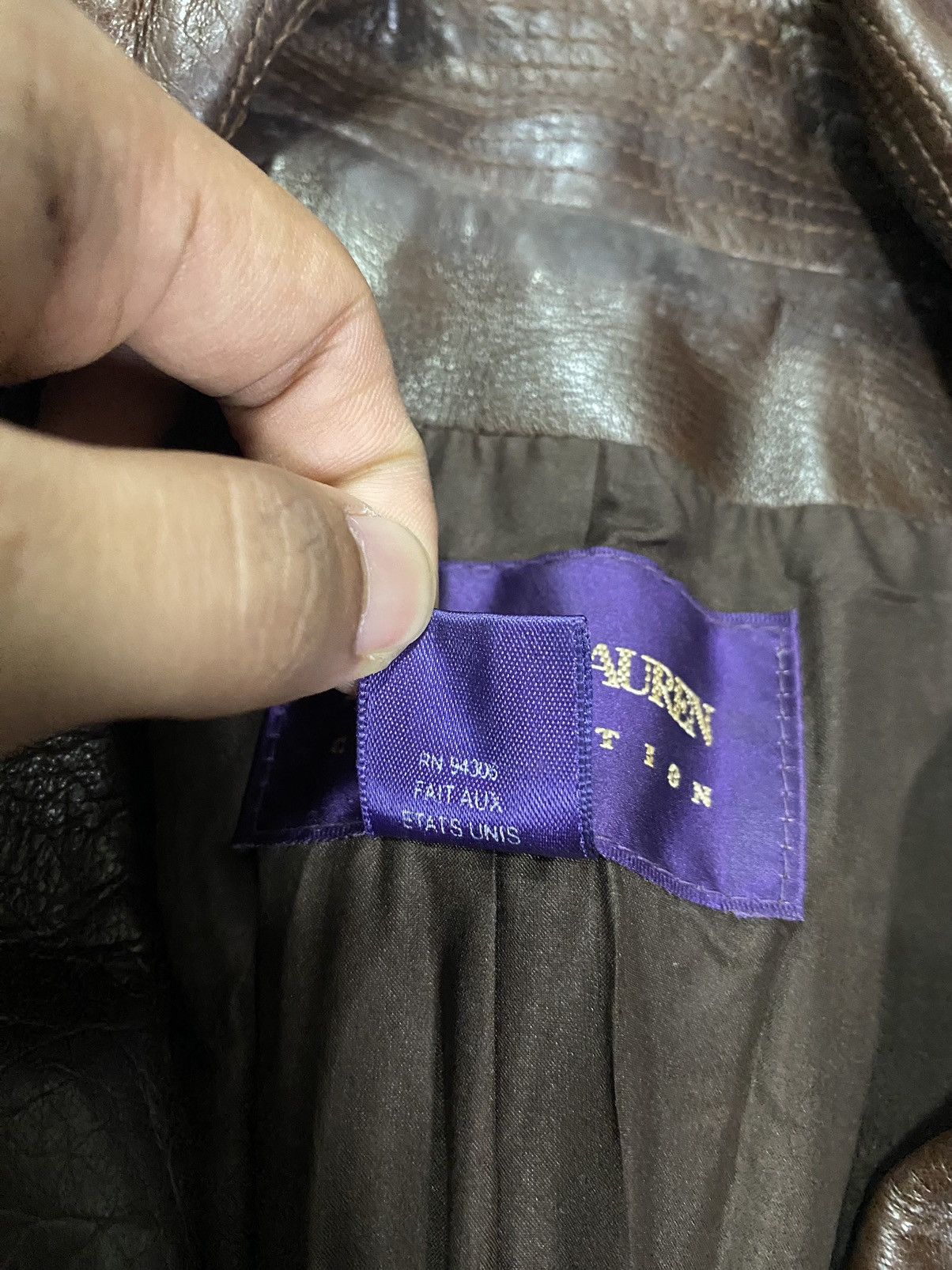 Ralph Lauren Purple Label Ralph Lauren Collection Double Breasted Leather Jacket Size S / US 4 / IT 40 - 11 Thumbnail