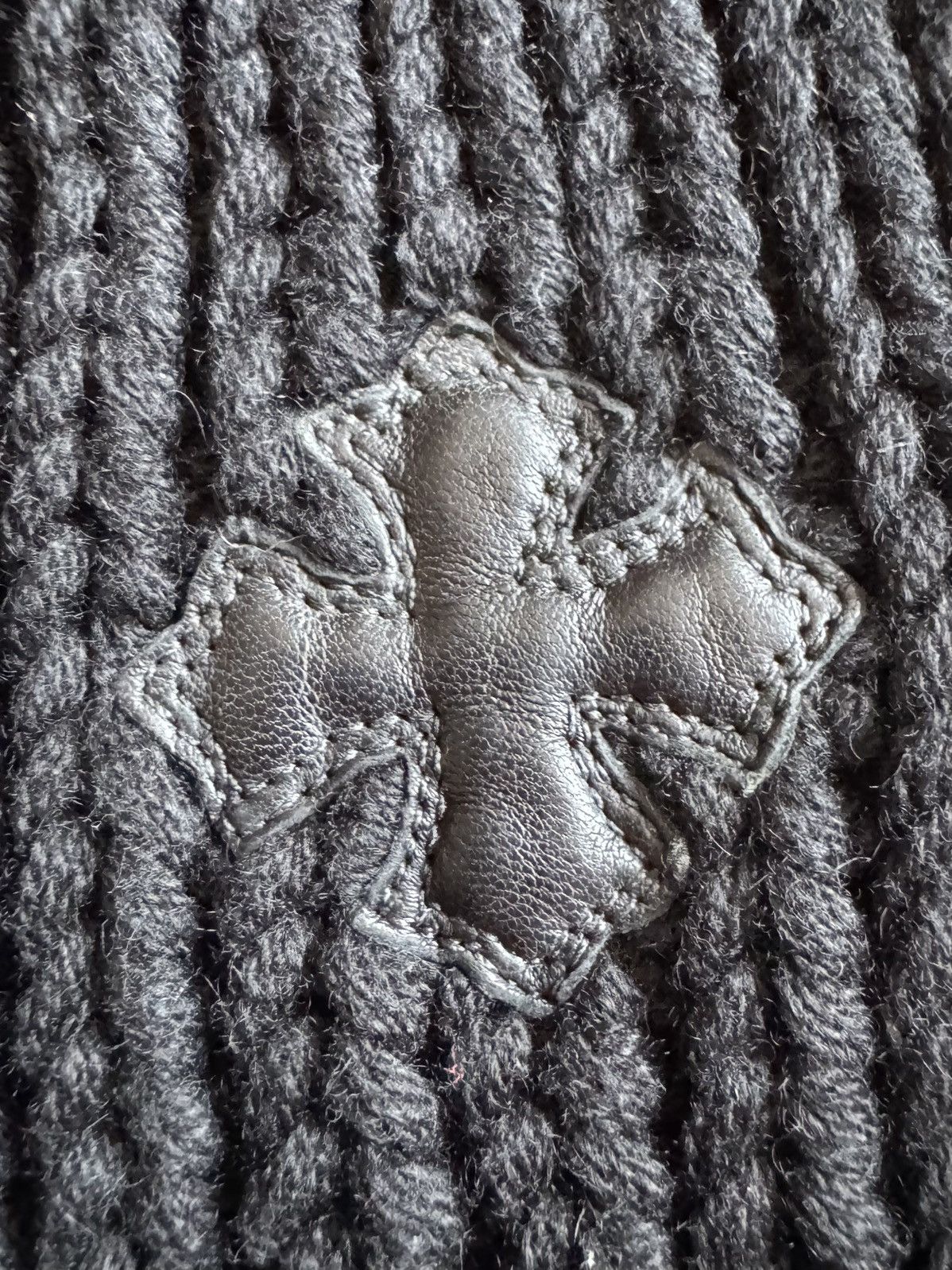 Chrome Hearts CHROME HEARTS black cashmere scarf Size ONE SIZE - 4 Thumbnail