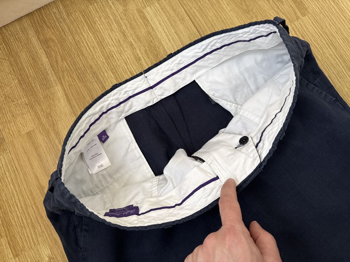 Ralph Lauren Purple Label Polo Ralph Lauren Purple Label Navy Linen Shorts Blanc Size US 36 / EU 52 - 7 Thumbnail