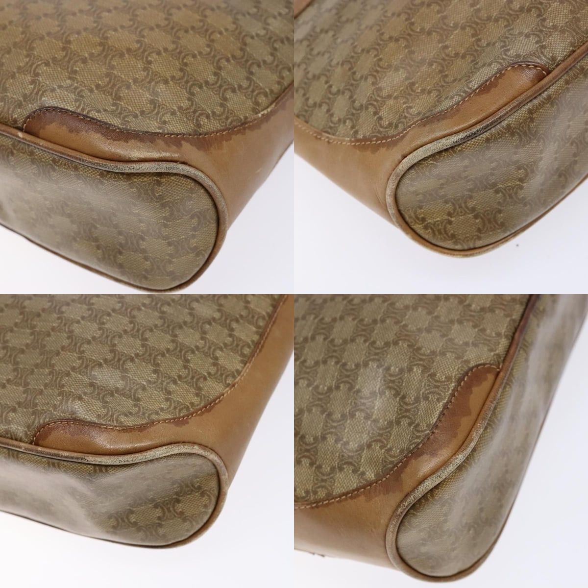 Celine CELINE Macadam Canvas Shoulder Bag Pvc Beige Gold Size ONE SIZE - 10 Thumbnail