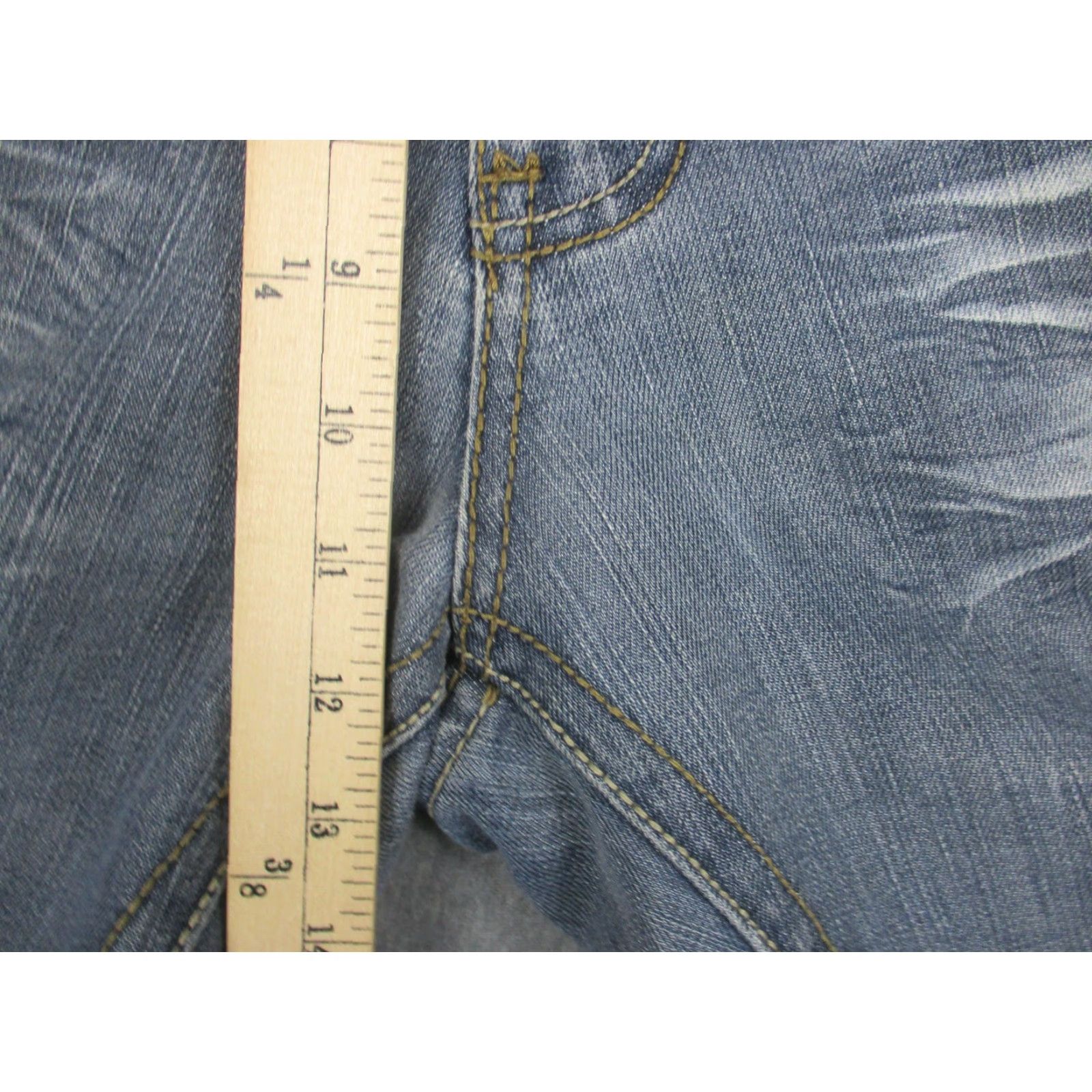 Avirex Avirex Jeans Mens 38x32 Blue Distressed Embroidered Back Pocket Straight Leg Denim Size US 38 / EU 54 - 6 Thumbnail