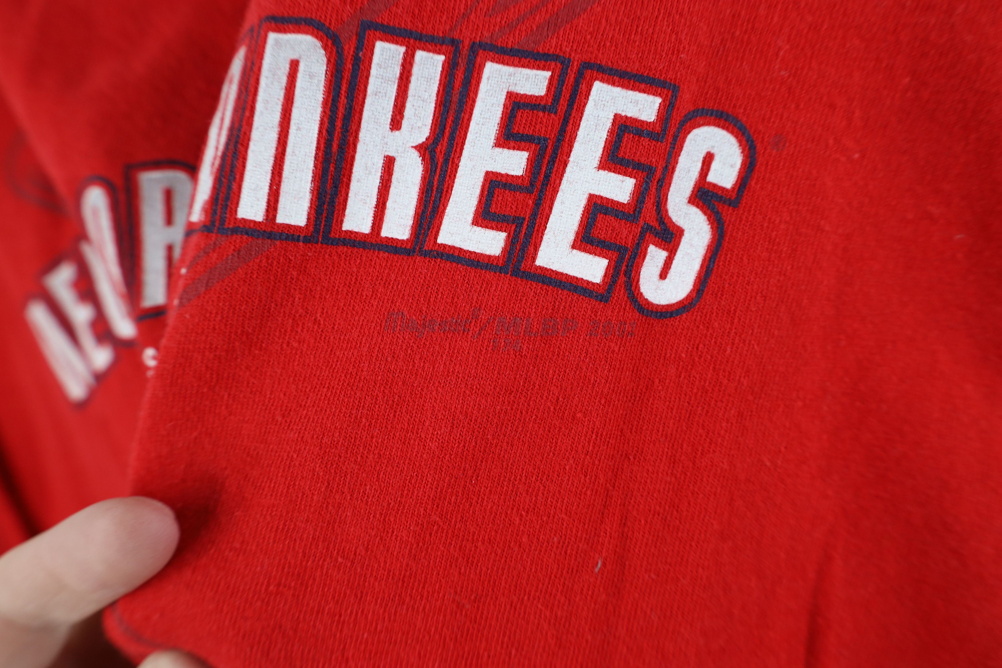 Vintage Vintage Y2K 2002 Yankees Baseball Long Sleeve T-Shirt Red Size US L / EU 52-54 / 3 - 5 Thumbnail