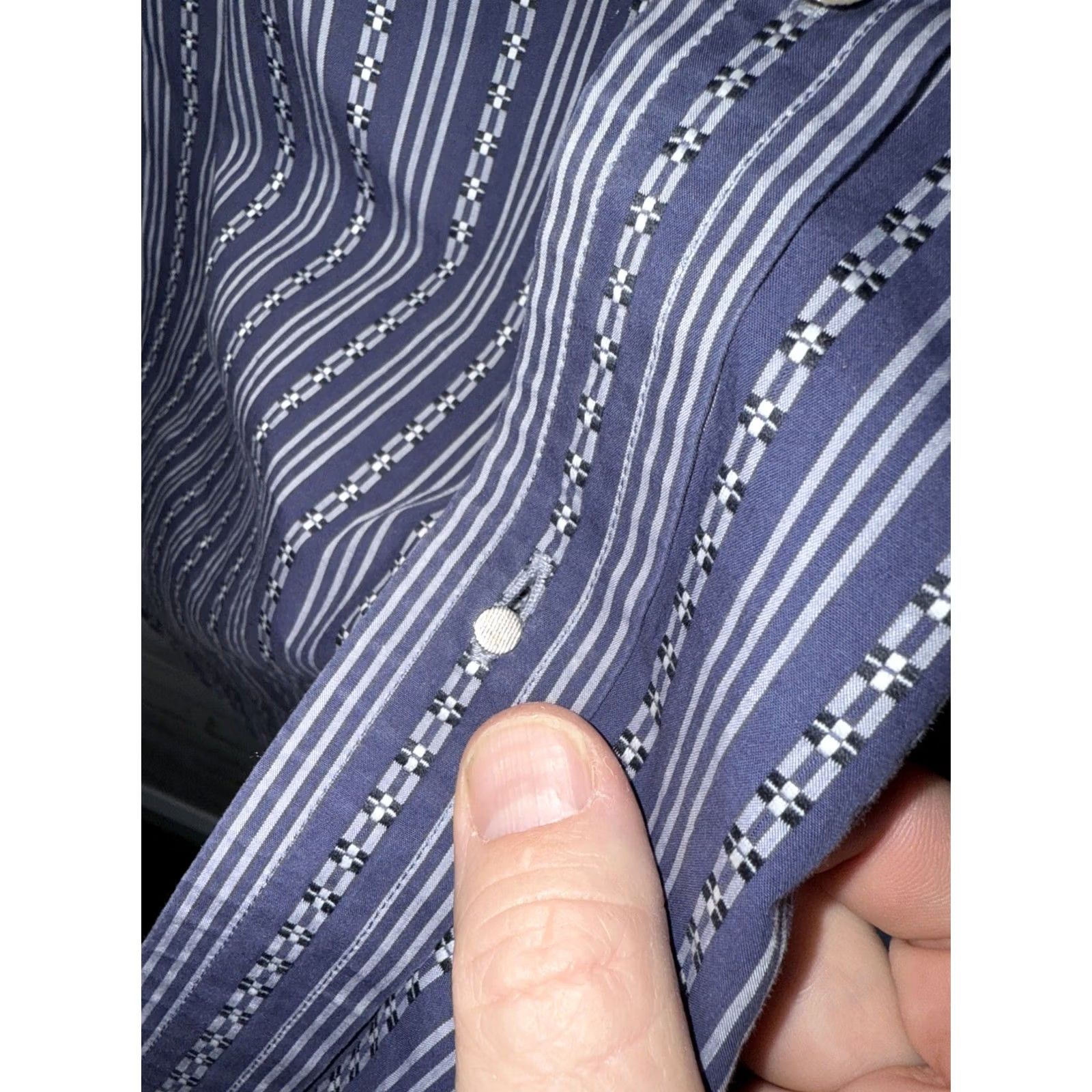 Robert Graham ROBERT GRAHAM Shirt Mens L Blue/Purple Striped Flip Cuff Size US L / EU 52-54 / 3 - 5 Thumbnail