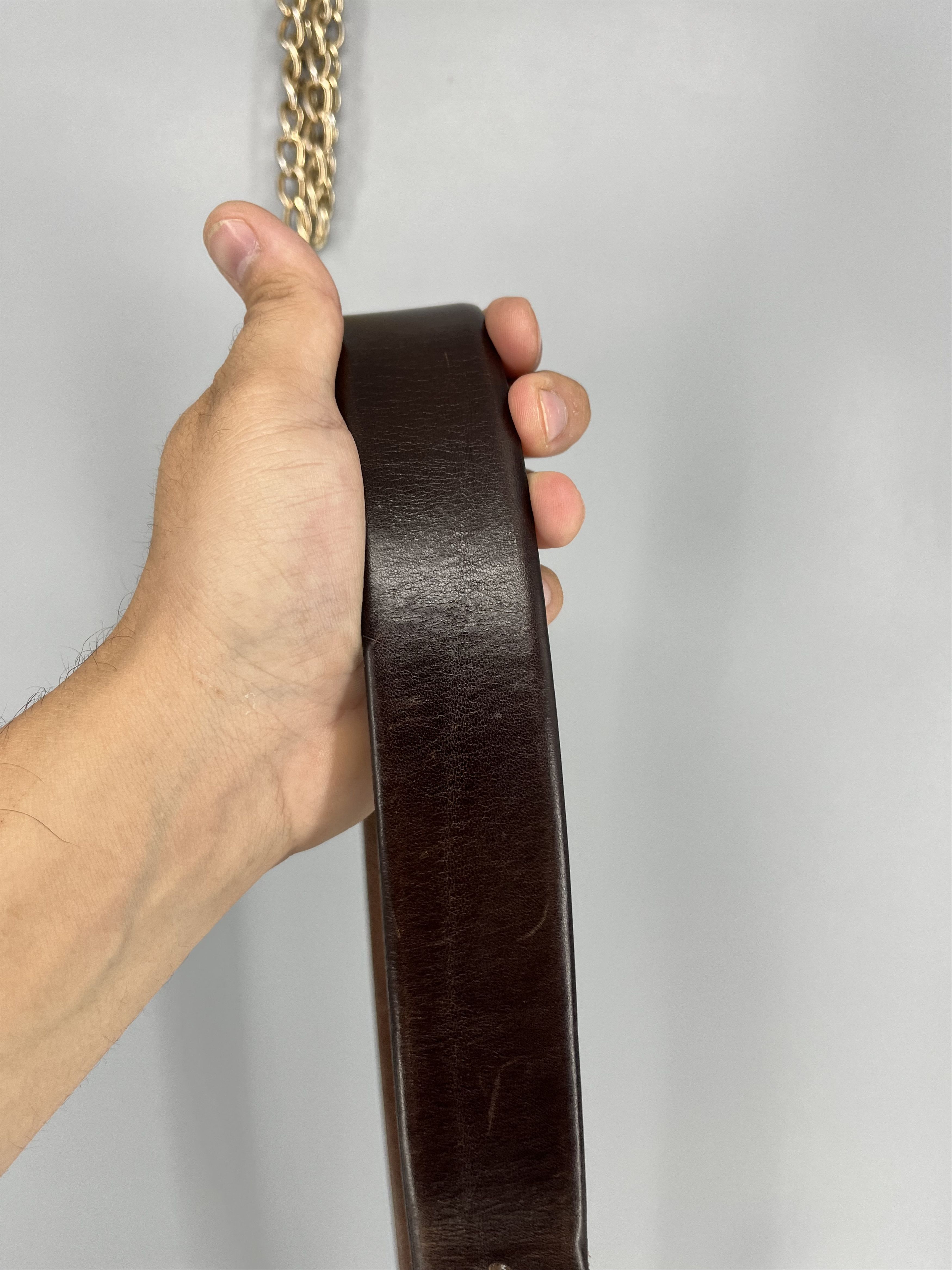 Hugo Boss Hugo Boss Brandon Handmade Dark Brown Leather Belt Men's Size ONE SIZE - 9 Thumbnail