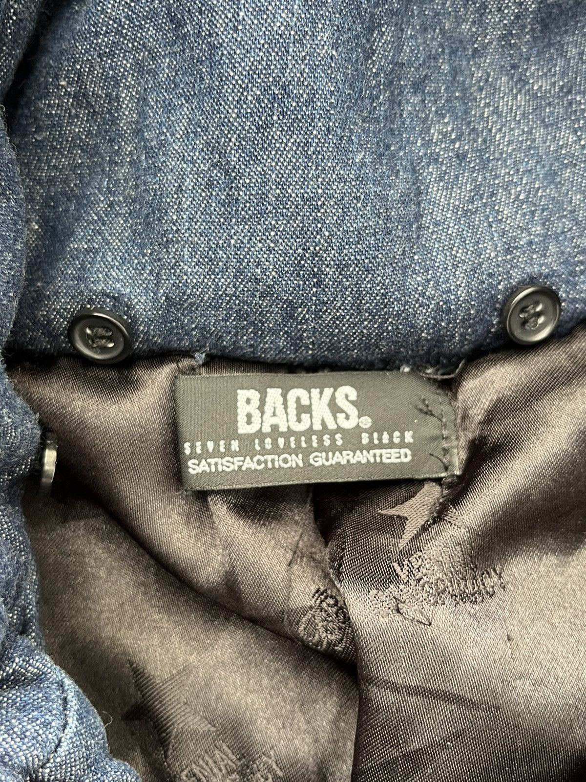 Japanese Brand Archive Denim Distressed Jacket Fur Hoodie Senditionaries Size US M / EU 48-50 / 2 - 7 Thumbnail