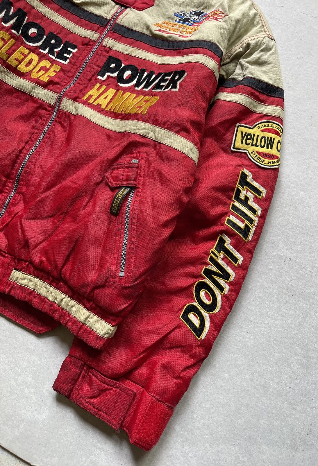 YELLOW CORN 🔥Vtg Yellow Corn Full Patches Nascar Racing Bomber Jacket Size US L / EU 52-54 / 3 - 6 Thumbnail