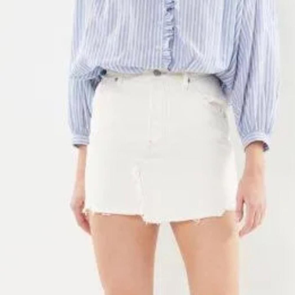 Free People Free People l Brea Cutoff White Denim Skirt 28/6 Size 28" / US 6 / IT 42 - 8 Thumbnail