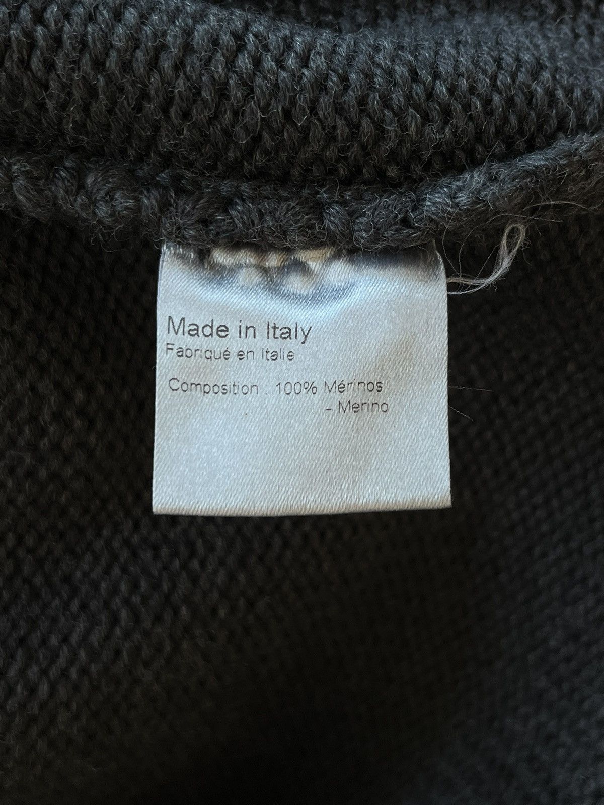 Dior × Hedi Slimane Dior Homme FW02 Reflexion Distressed Turtleneck Sweater Size US L / EU 52-54 / 3 - 7 Thumbnail