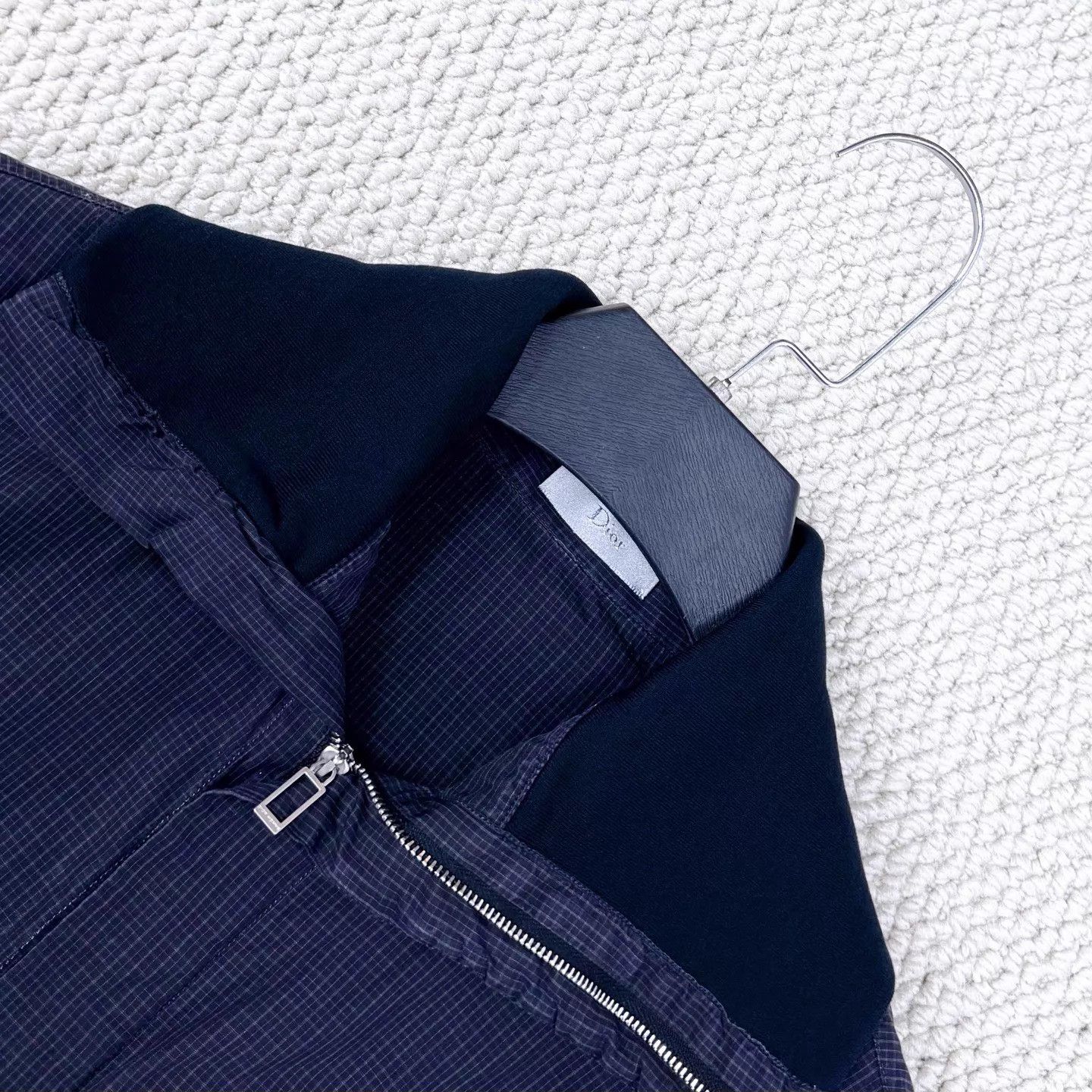 Dior Dior black gray check zip stand collar unisex shirt jacket Size S / US 4 / IT 40 - 3 Thumbnail