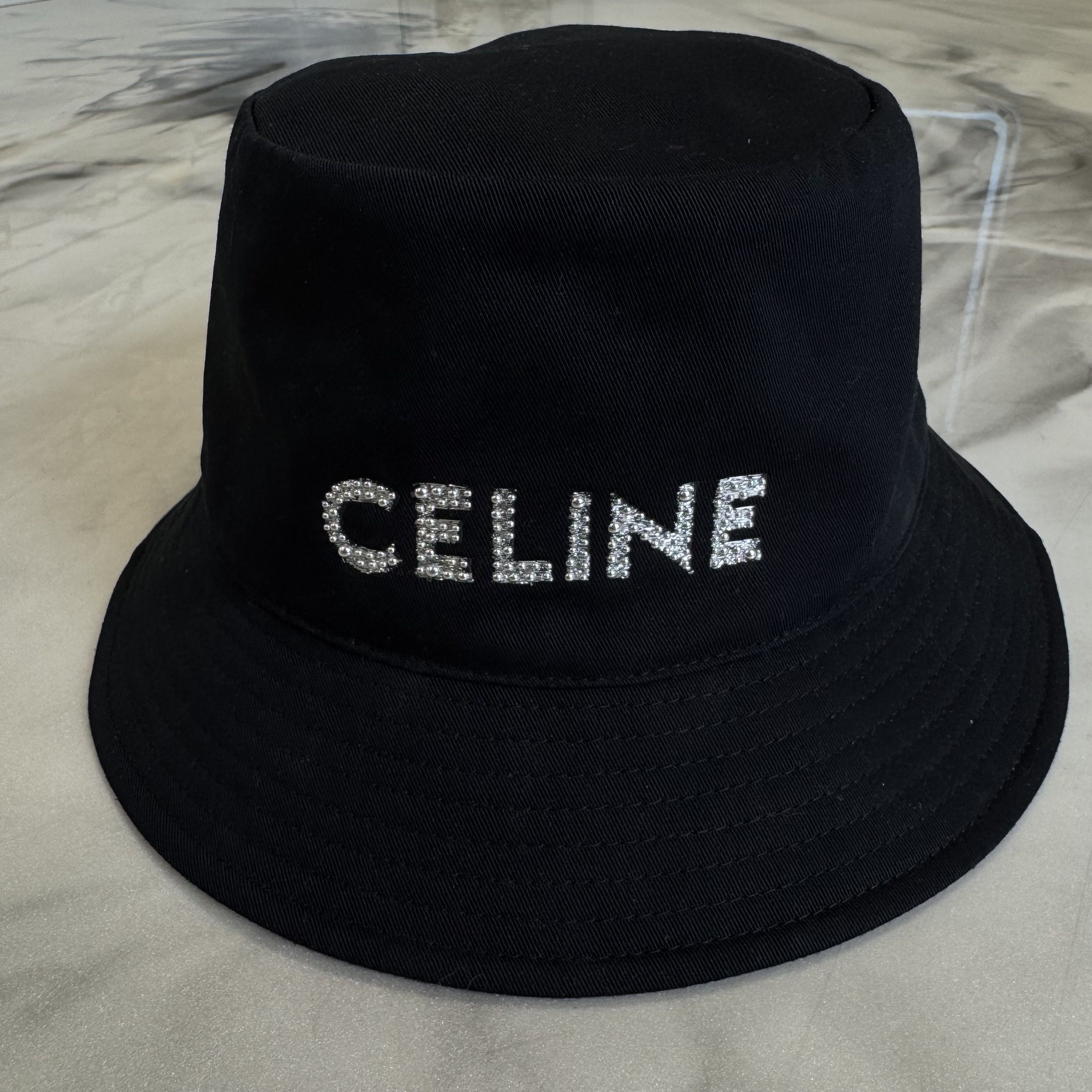Celine CELINE RHINESTONES BUCKET HAT BLACK Size ONE SIZE - 3 Thumbnail