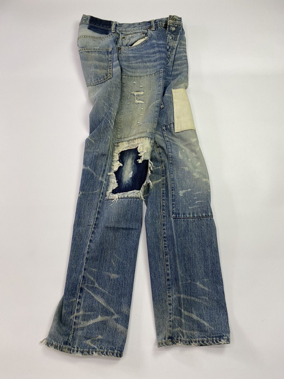 Jean × Vintage Selvedge patchwork jeans pant japanese brand Size US 30 / EU 46 - 11 Thumbnail
