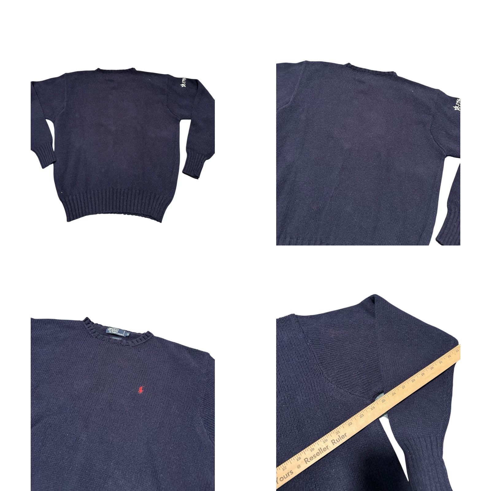 Polo Ralph Lauren VINTAGE Polo Ralph Lauren Sweater メンズ XL Navy USA Network Embroidered Logo Crew Neck Long Sleeve Cotton Pullover Classic Size US XL / EU 56 / 4 - 8 Thumbnail