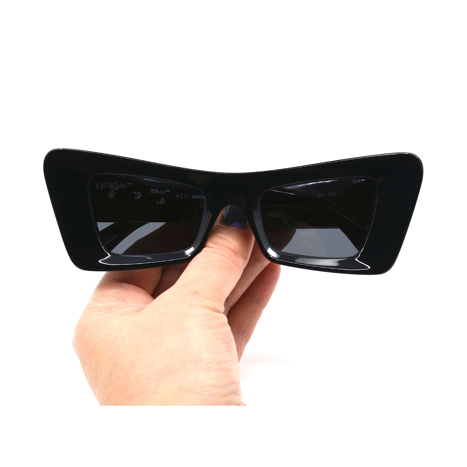 Off-White NEW! OFF-WHITE ACCRA OER1027 1007 BLACK GREY SUNGLASSES Size ONE SIZE - 10 Thumbnail