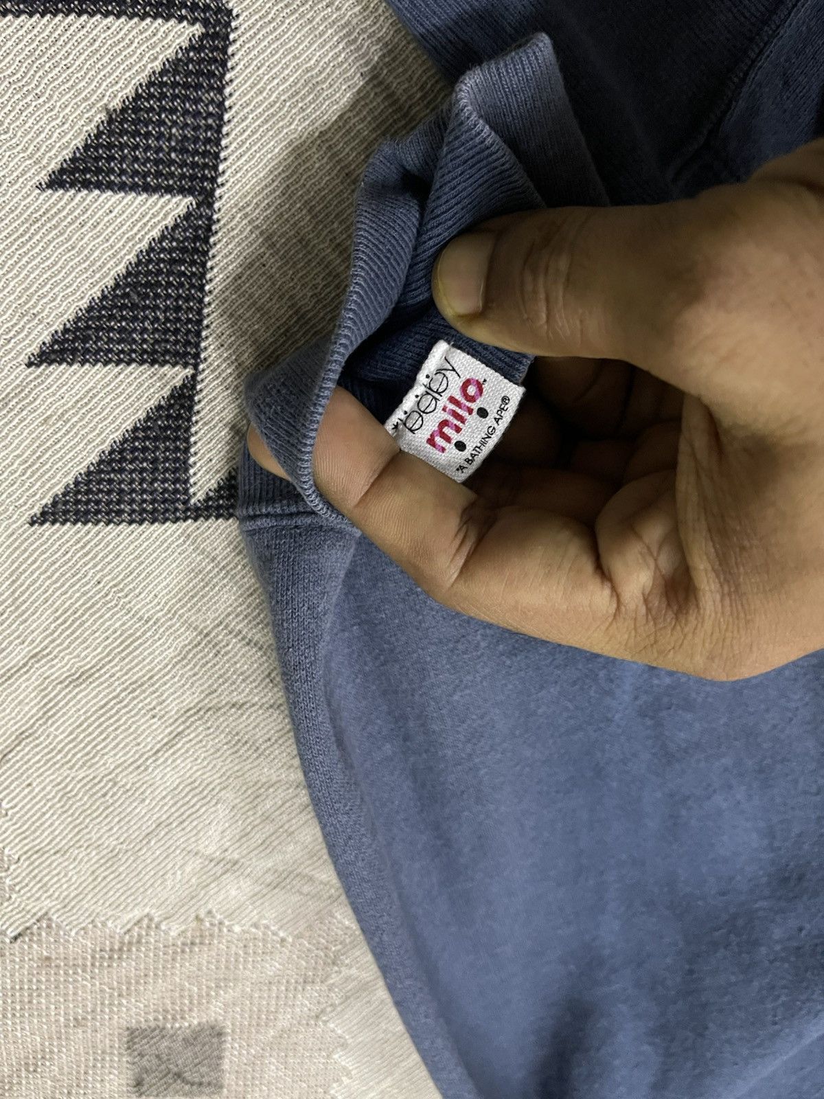 Bape 2004 BABY MILO BY A BATHING APE DIAMOND LOGO HOODIE FADED Size US M / EU 48-50 / 2 - 8 Thumbnail