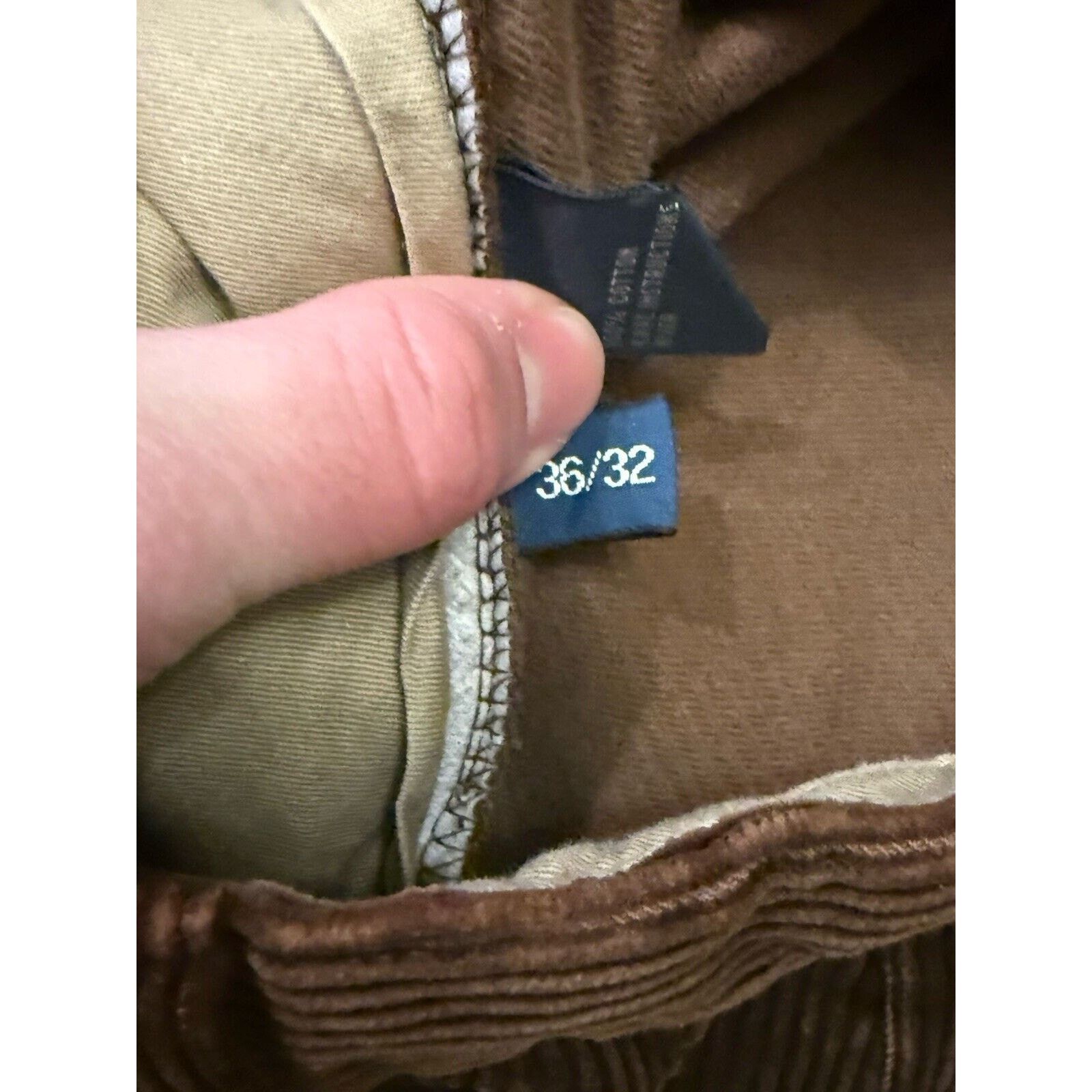Polo Ralph Lauren VTG Polo Ralph Lauren Pants Men 36 x 32 Brown Corduroy READ! Size US 36 / EU 52 - 5 Thumbnail