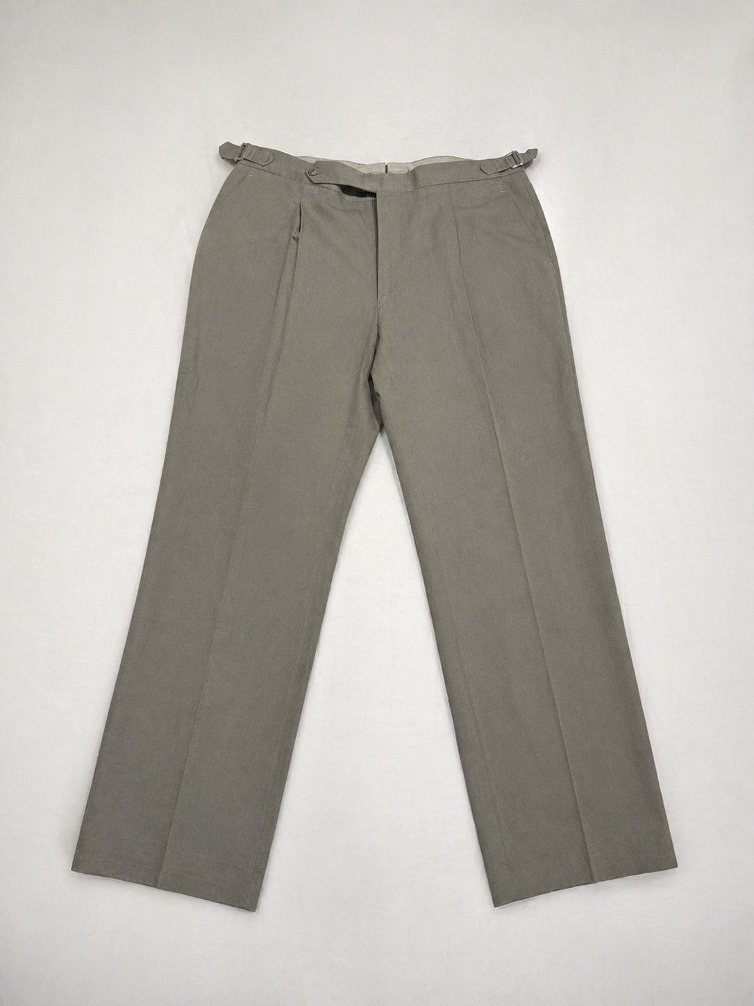Stoffa Stoffa Cotton-Linen Twill Trousers – Olive Size US 33 - 1 Thumbnail