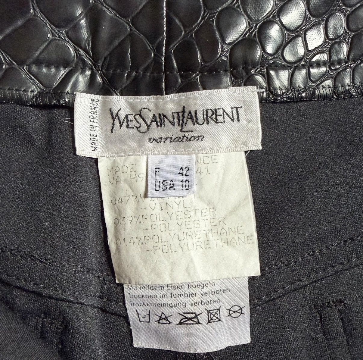 Yves Saint Laurent YVES SAINT LAURENT VINTAGE VINYL PANTS Size US 30 / EU 46 - 6 Thumbnail