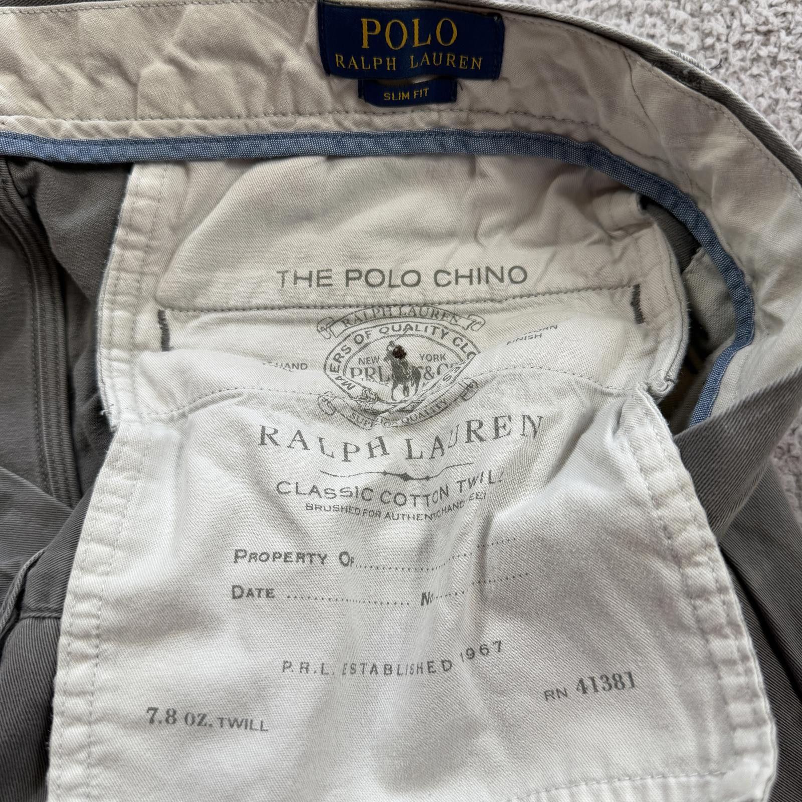 Polo Ralph Lauren Polo Ralph Lauren Slim Fit Polo Chino Pants Gray Mens 34x34 Size US 34 / EU 50 - 7 Thumbnail