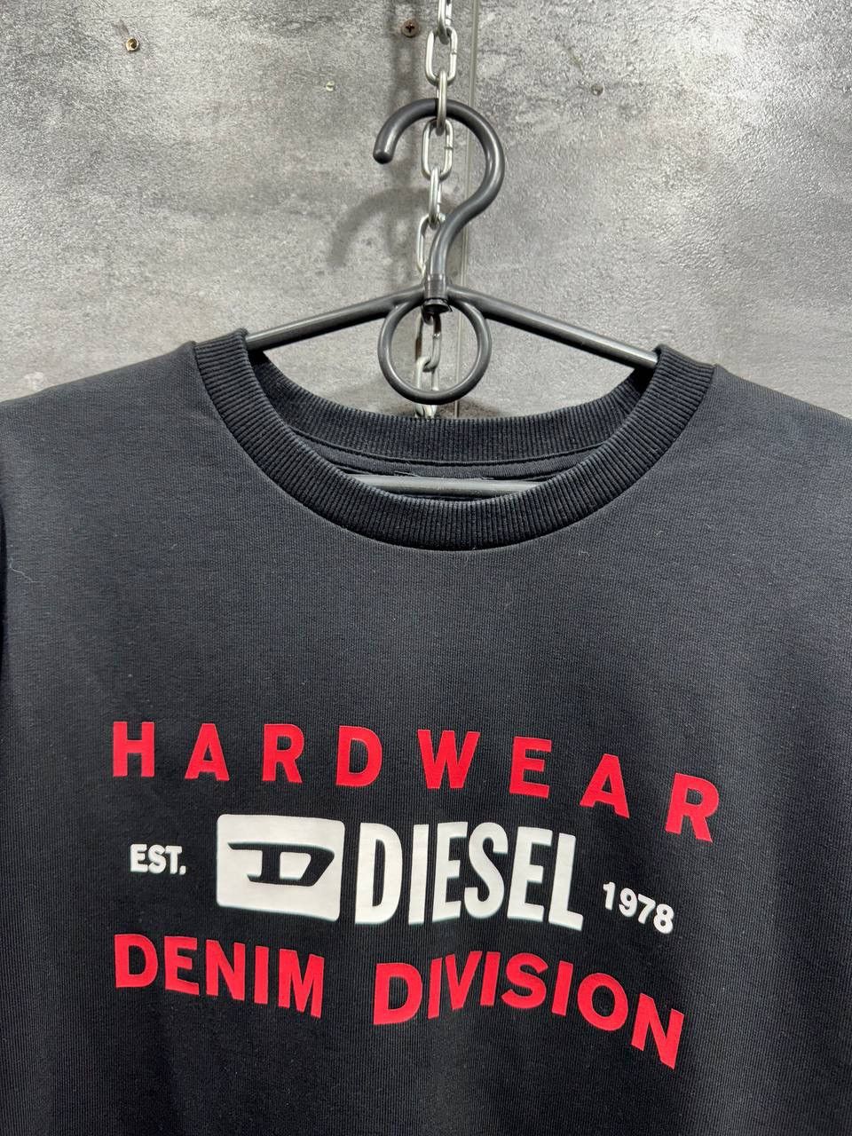 Diesel DIESEL Men’s Crew Neck Sweatshirt Black Denim Division Size US L / EU 52-54 / 3 - 9 Thumbnail