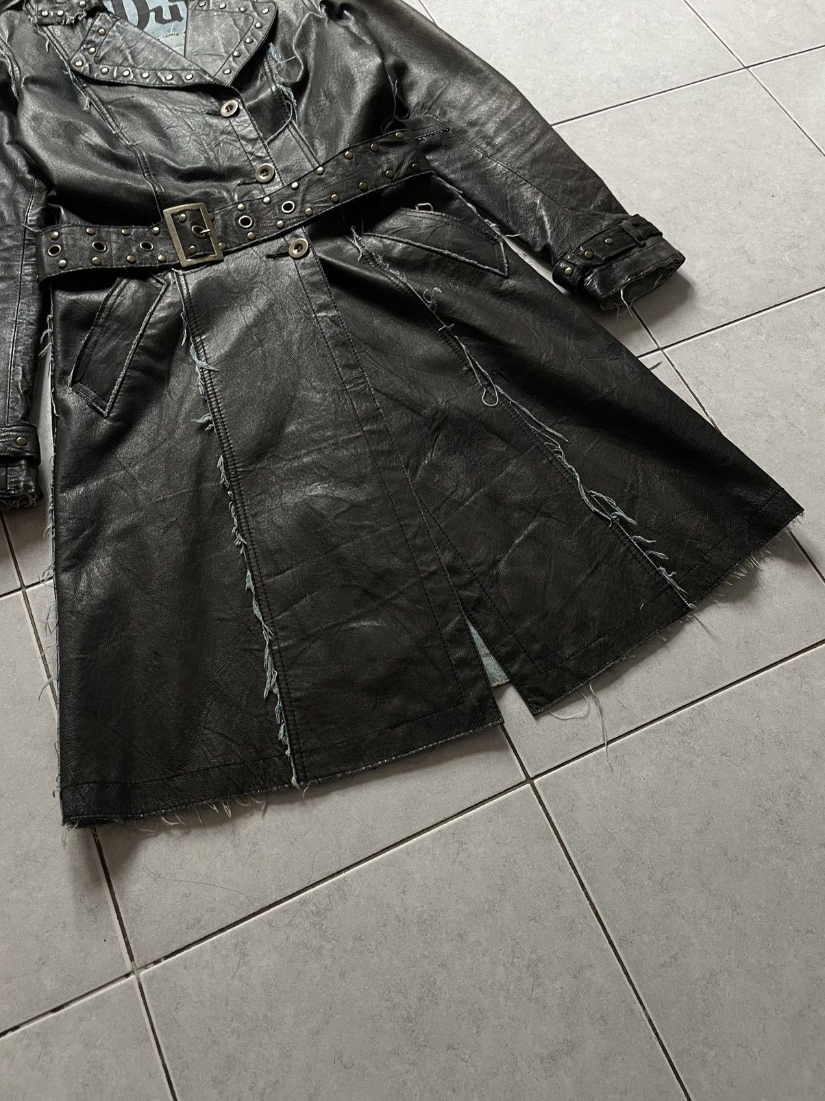 Leather Von Dutch Archive Leather Trench Coat Size S / US 4 / IT 40 - 9 Thumbnail