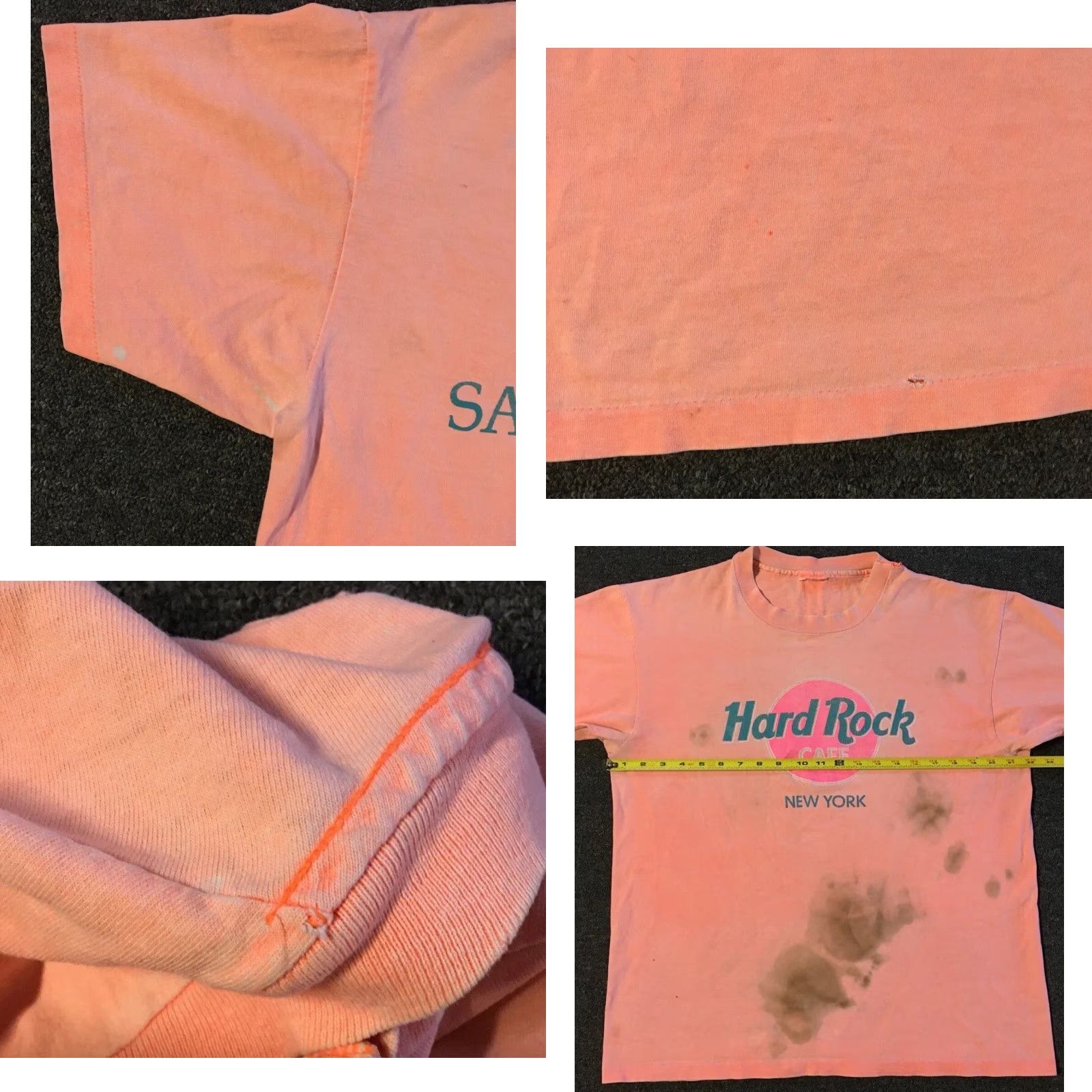 Thrasher Vtg 90s Hard Rock Cafe New York Thrashed Faded Distress Shirt M Grunge Biker Bar Size US M / EU 48-50 / 2 - 10 Thumbnail